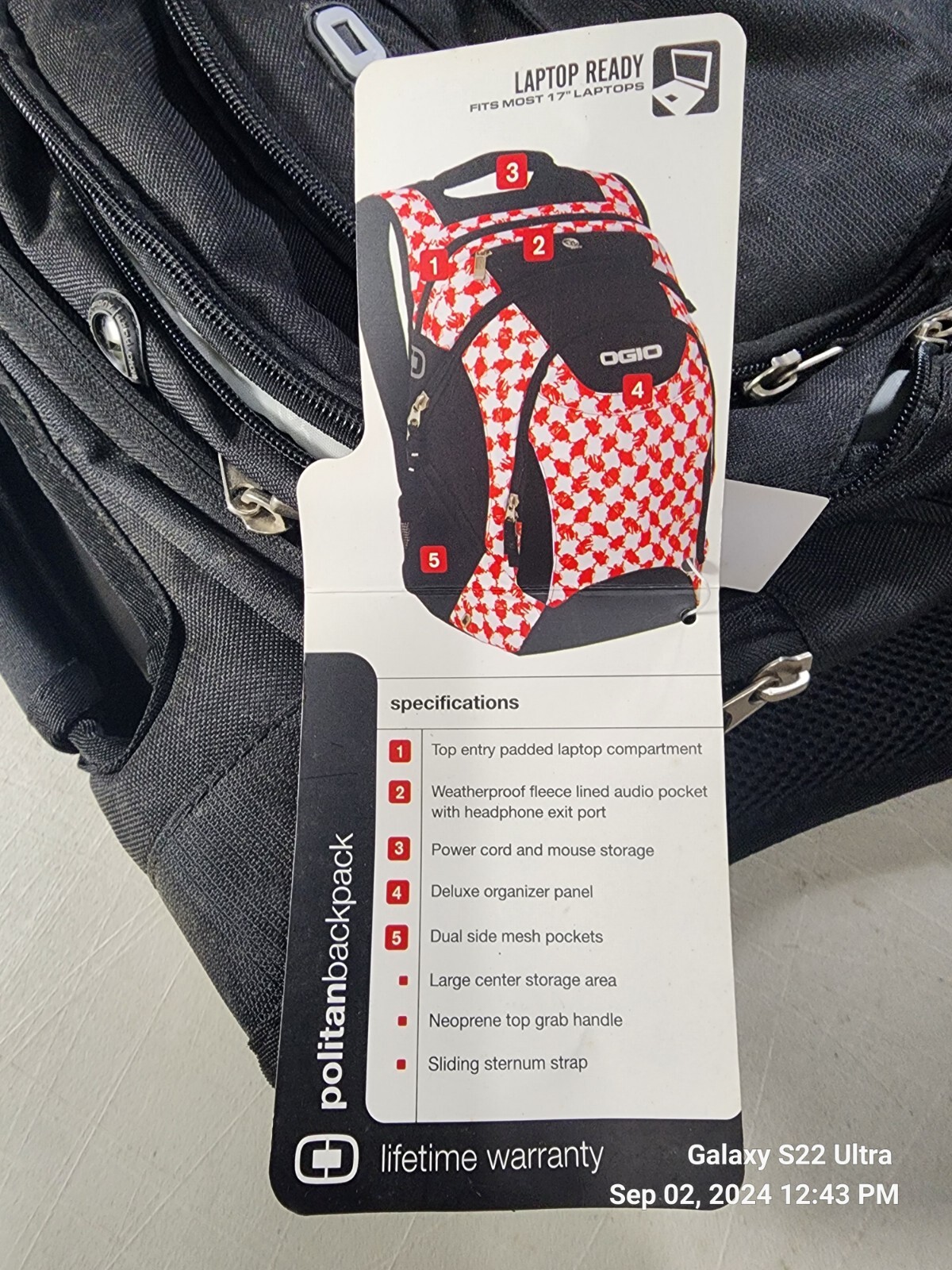 OGIO backpack With FIFA Embroidery NEW #1108