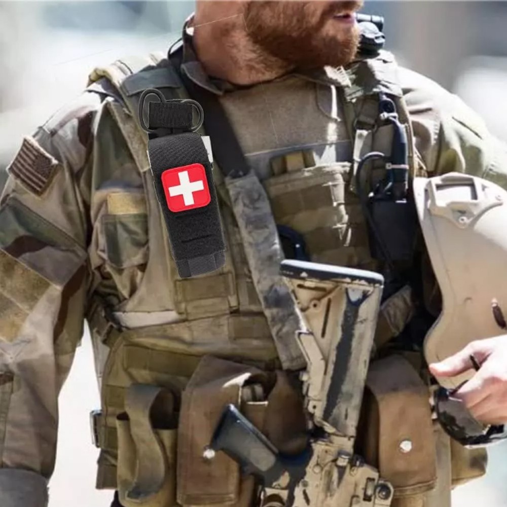 Nylon Waist Pack Tactical Molle First Aid Kit Outdoor Medical Small Black Pouch