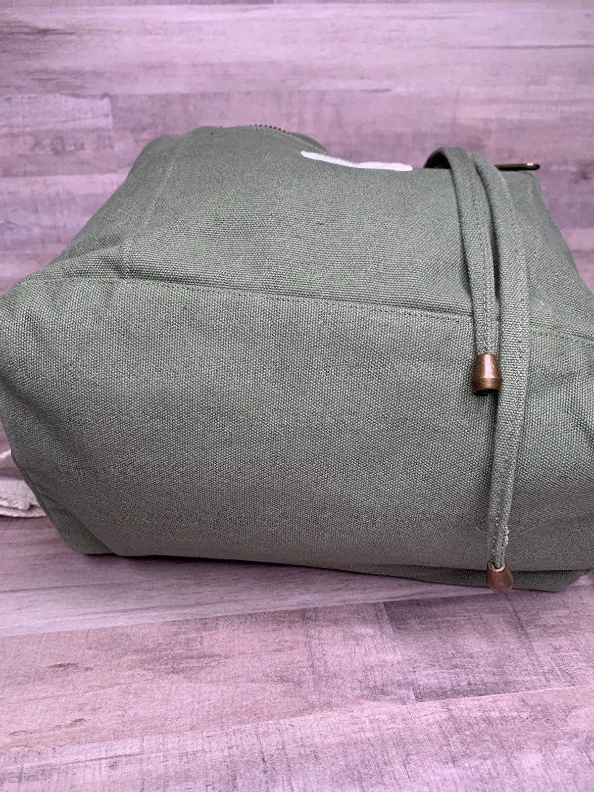 Hindbag Unisex Eliot olive green canvas Backpack bag with charm