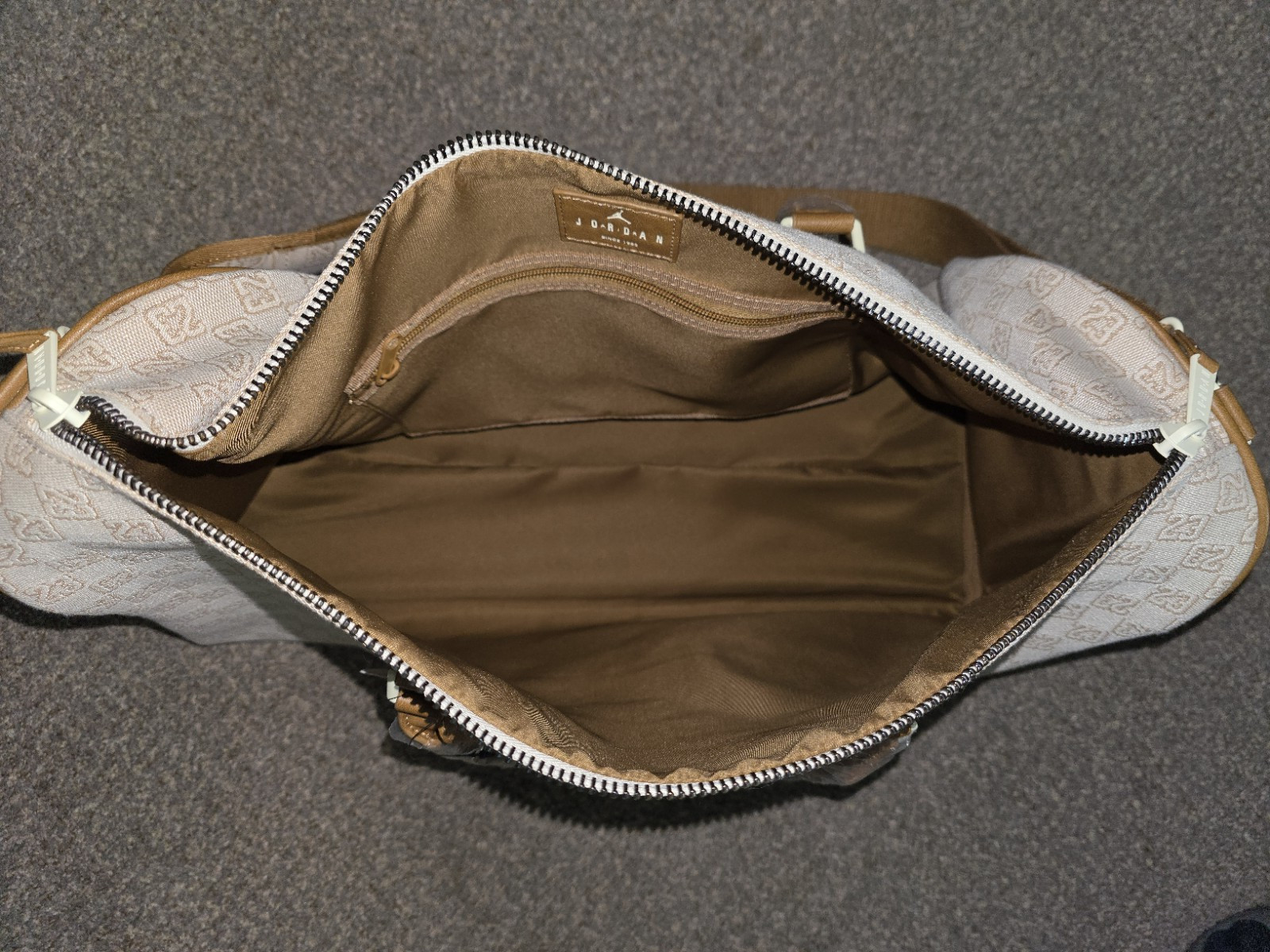 Jordan Monogram Duffle Bag Luggage Coconut Milk 40L Large- LM0759 101