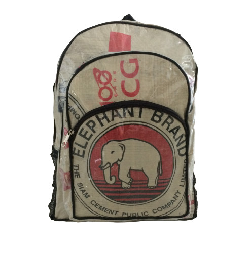 Fair Trade Recycled Elephant Brand Cement Backpack LIMITED EDITION