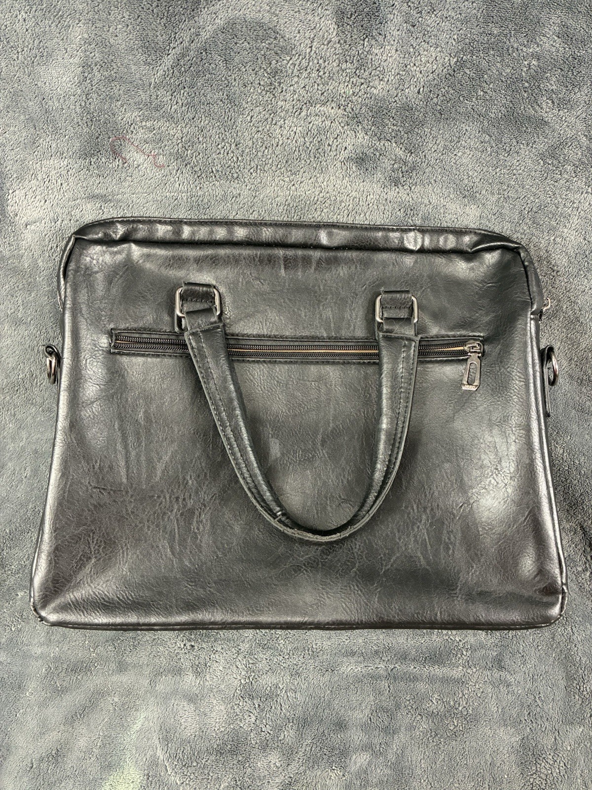 Jeep Buluo Leather Laptop Messenger Bag Briefcase Black 15″x11 No Strap