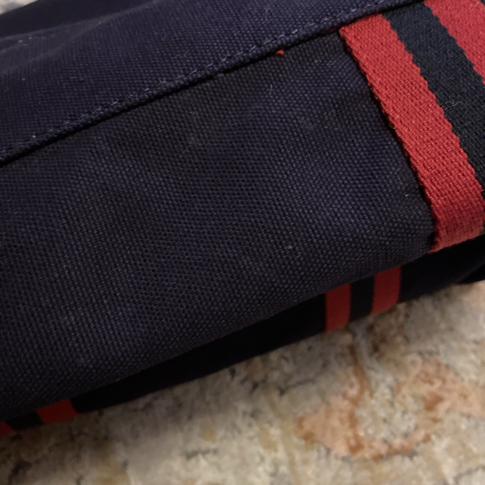 Tommy Hilfiger Weekender Duffle Bag Navy Unisex Canvas Blue Red Brown