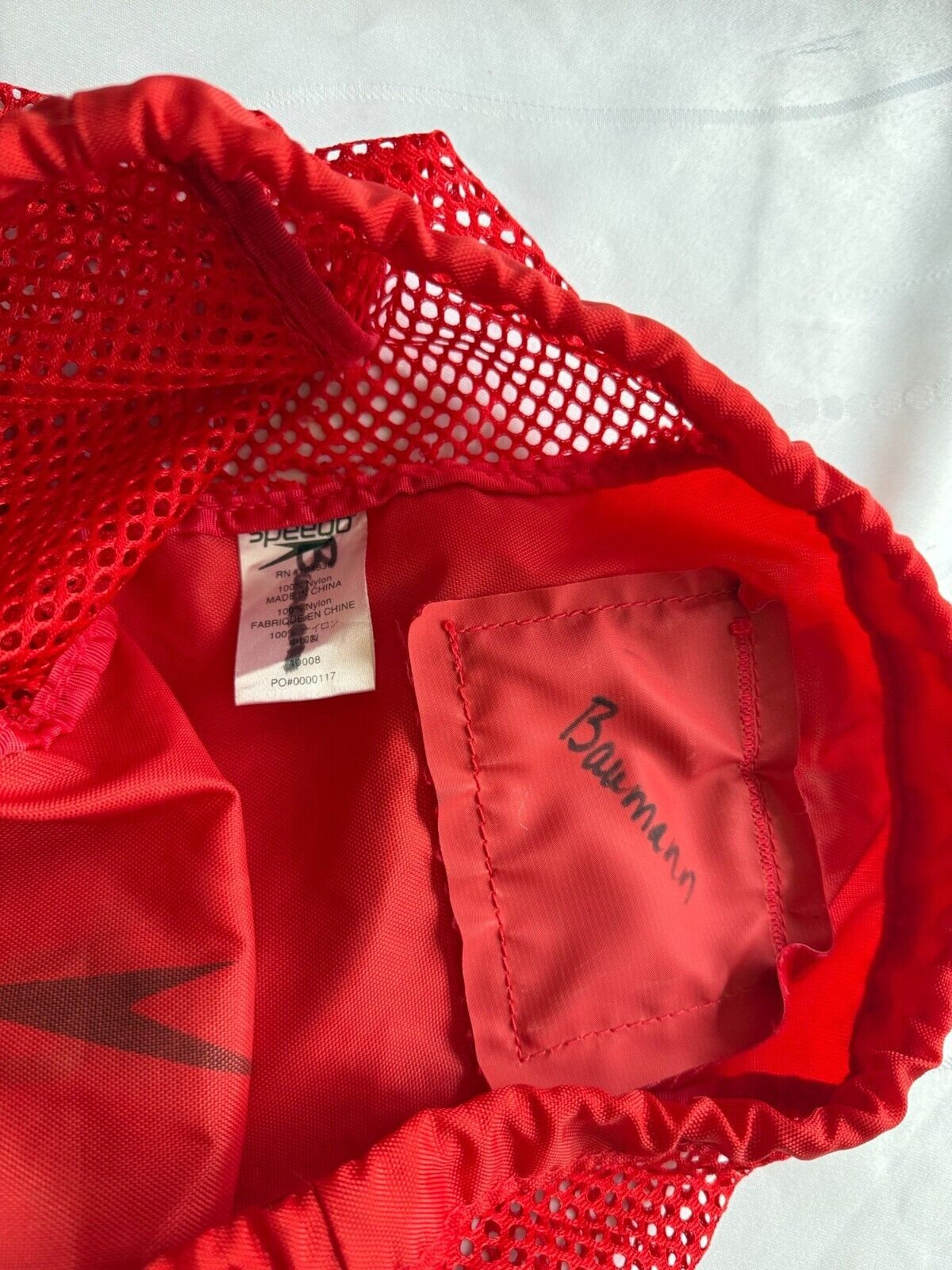 Speedo Red Ventilator Mesh Equipment Bag