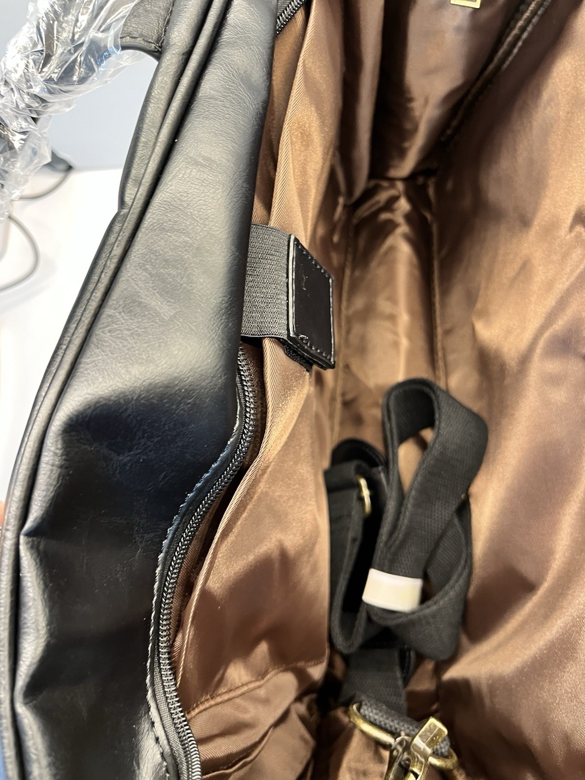 Leather Briefcase Men 15.6″ Laptop Bag Messenger Business Work Tote Waterproof