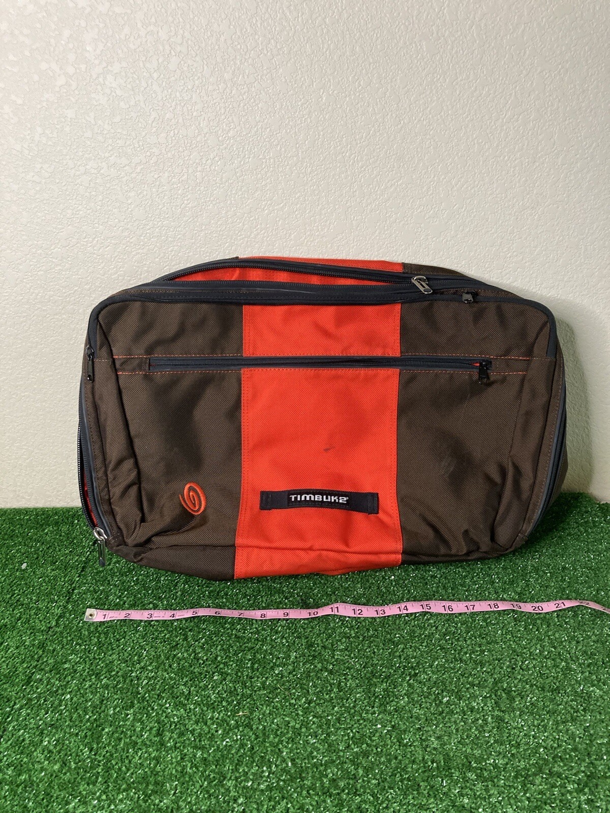 timbuk2 messenger bag laptop red brown
