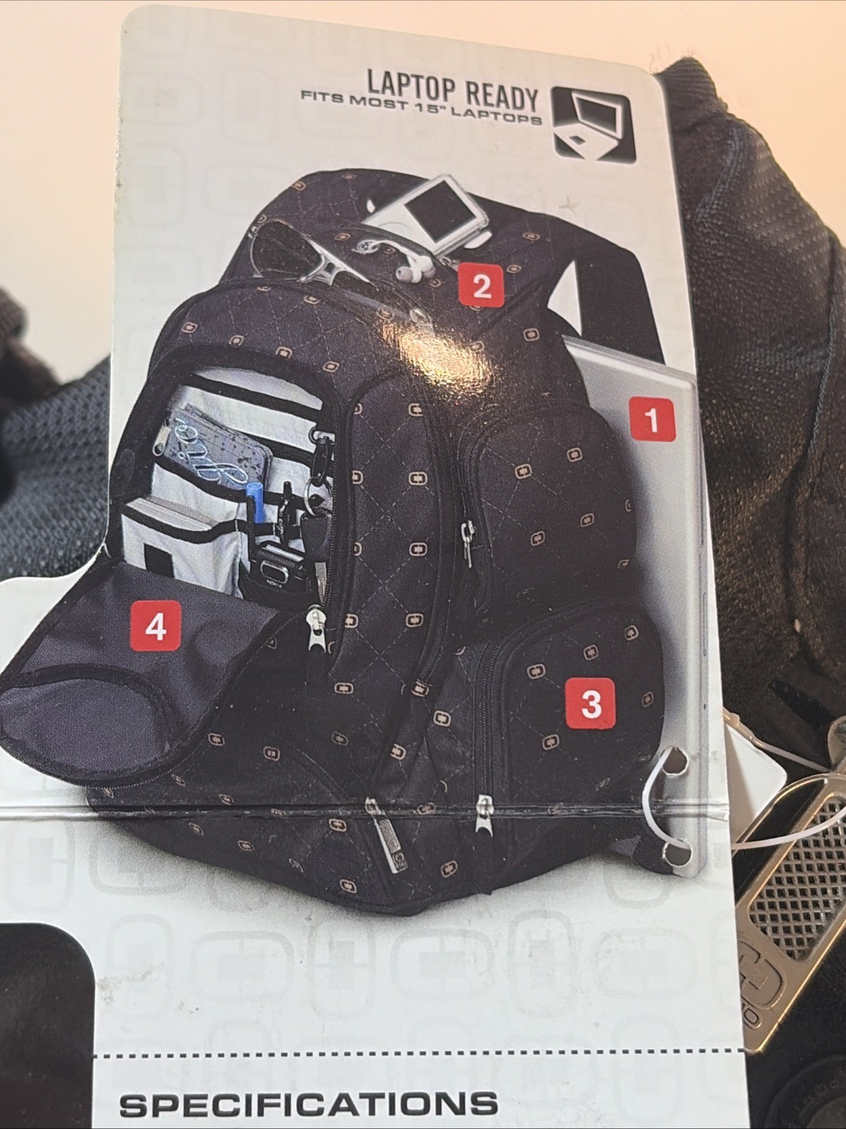 OGIO Metro Backpack Laptop Pocket – TRAVEL – Audio pocket – Black Many feature