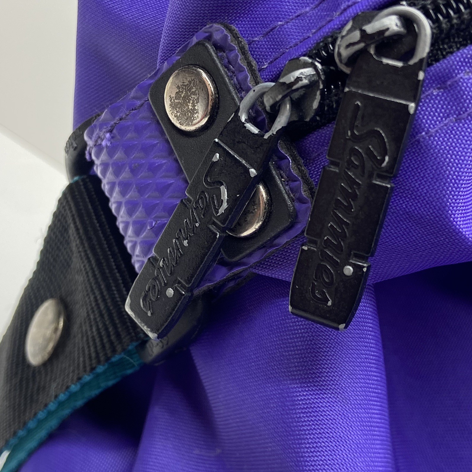 VTG 90s Sammies/Samsonite Large Oversized Duffle Bag Y2K Purple Teal Color Block