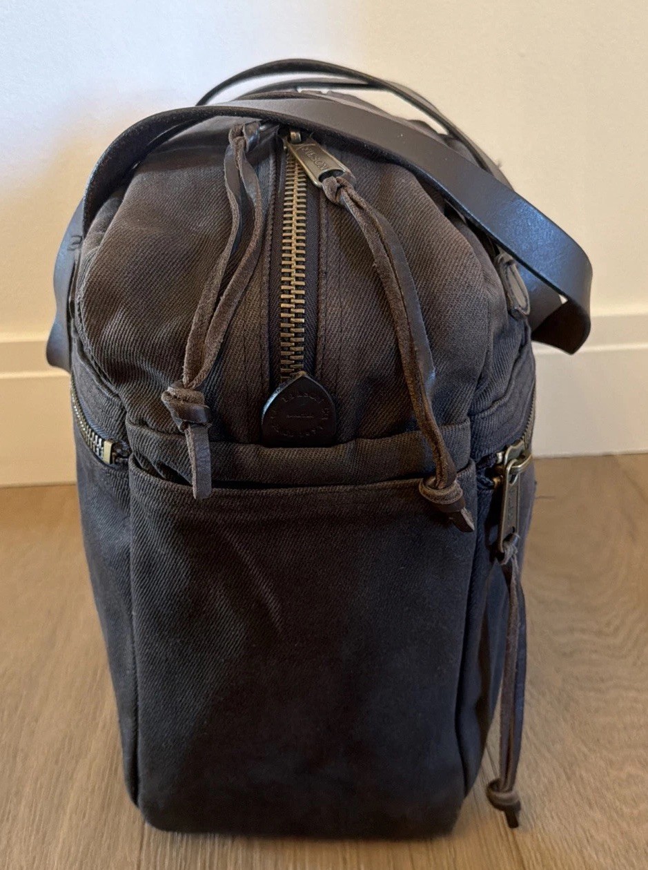 Vintage Filson 70048 Black Rugged Twill Tote Bag | Made in USA | Rare Sample