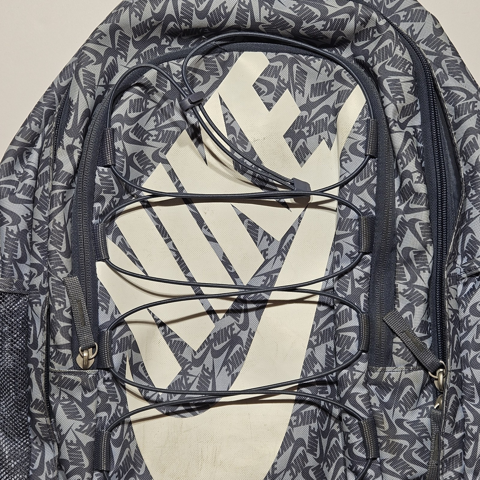 Nike Hayward 2.0 Backpack Gray Blue Nike Lettering Print White Logo