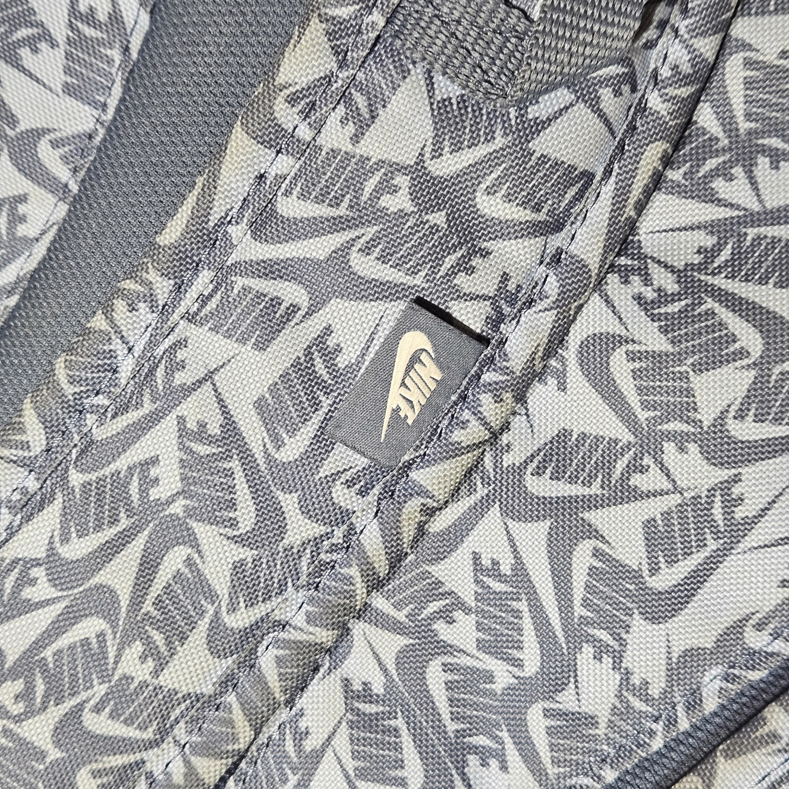 Nike Hayward 2.0 Backpack Gray Blue Nike Lettering Print White Logo