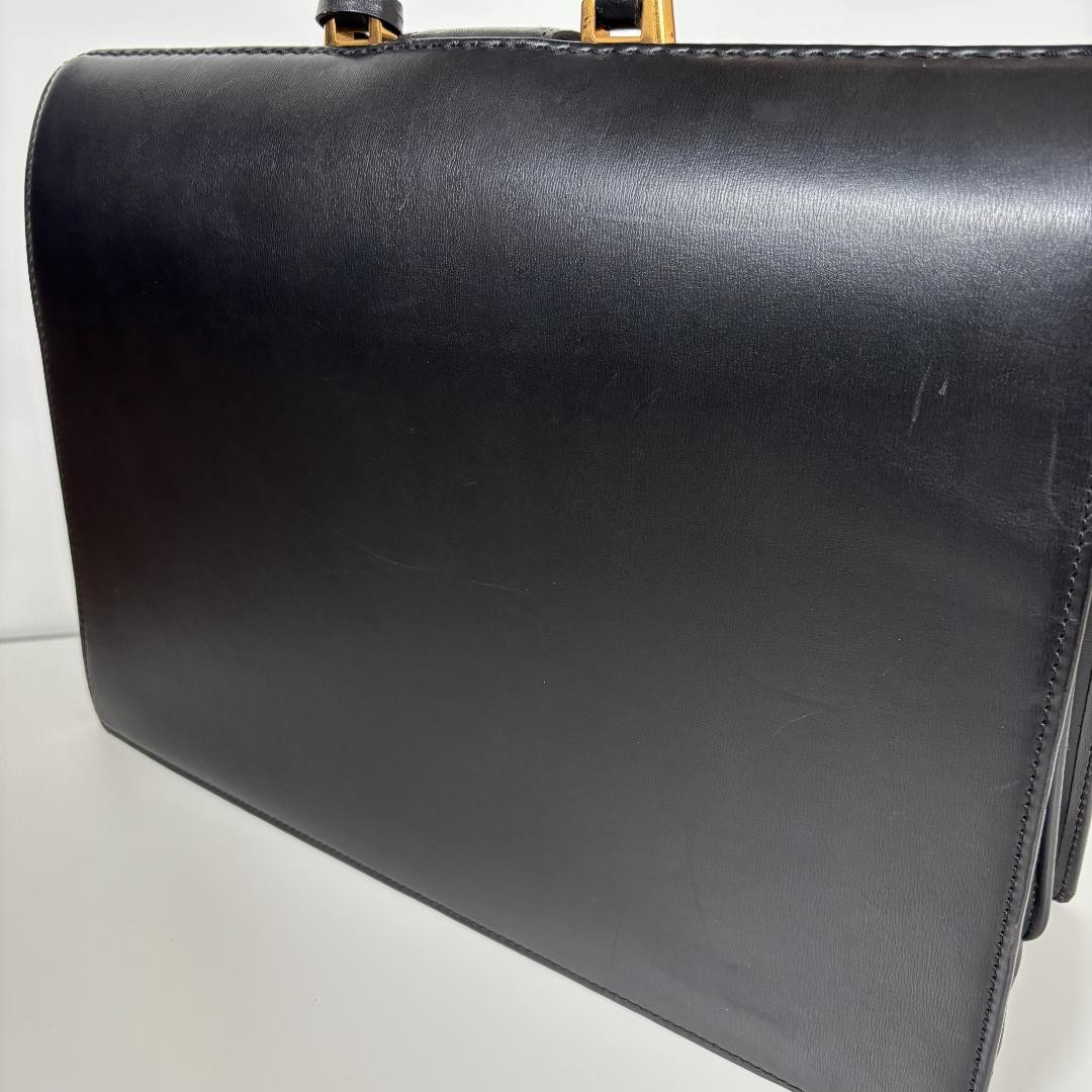 Authentic Yoshida Kaban PORTER Dulles Leather Bag Black 46.5cm x 34cm x 15cm Dam