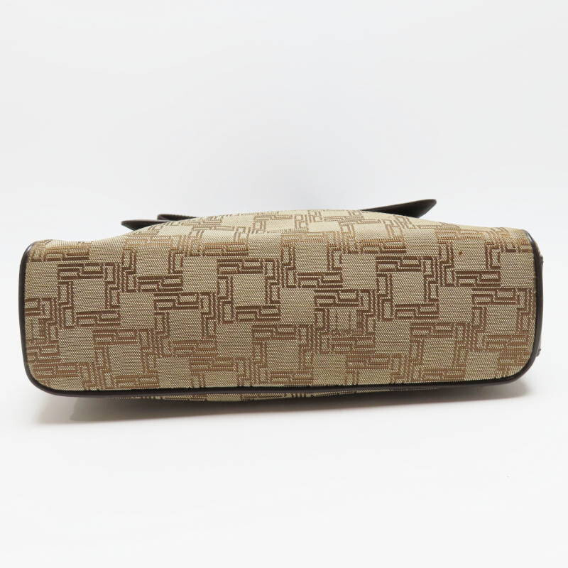 S04-k140 dunhill D-EIGHT canvas/leather shoulder bag beige/brown