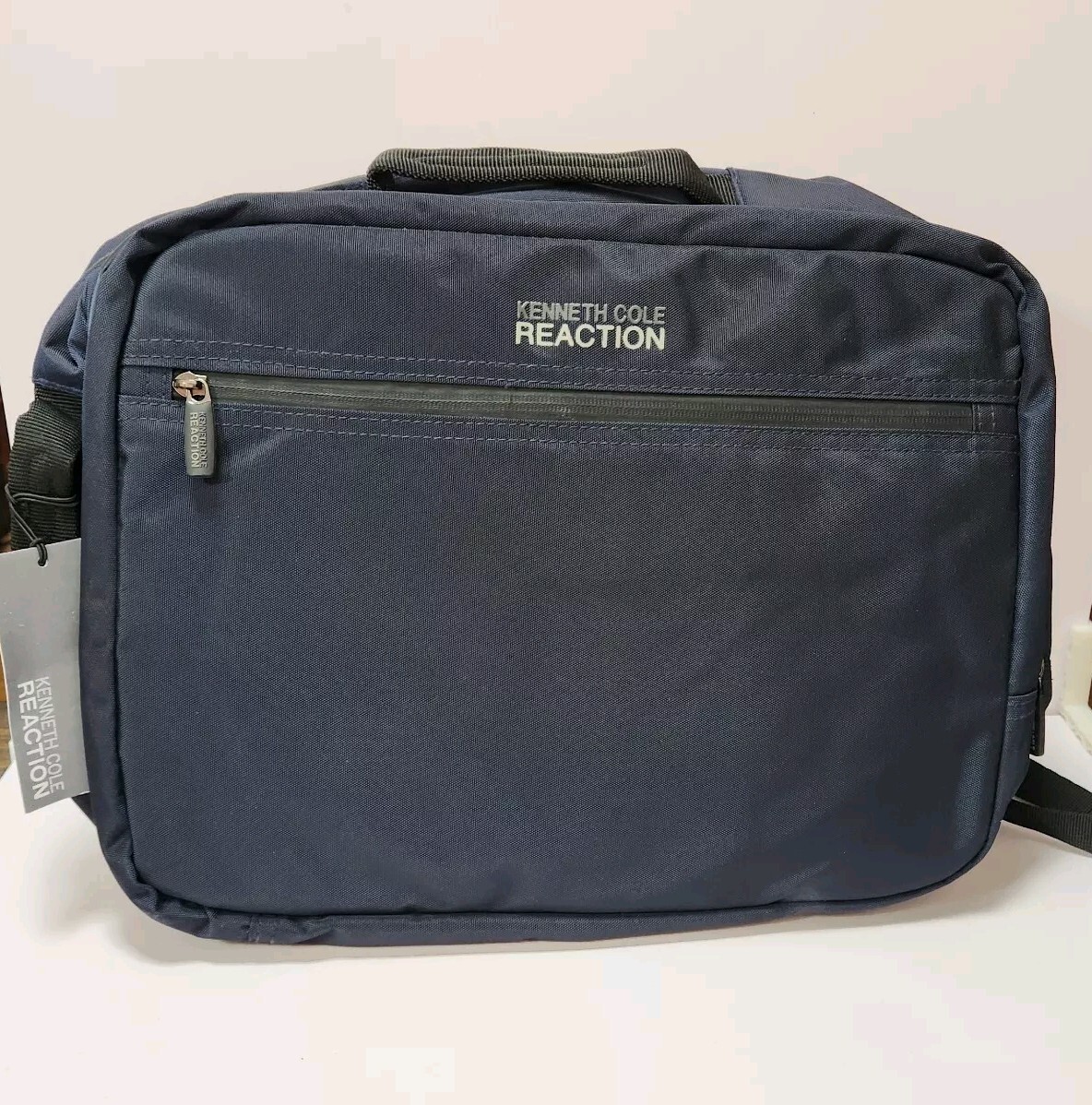 Kenneth Cole Reaction Laptop Backpack Messenger Curtain Call Bag Navy Blue