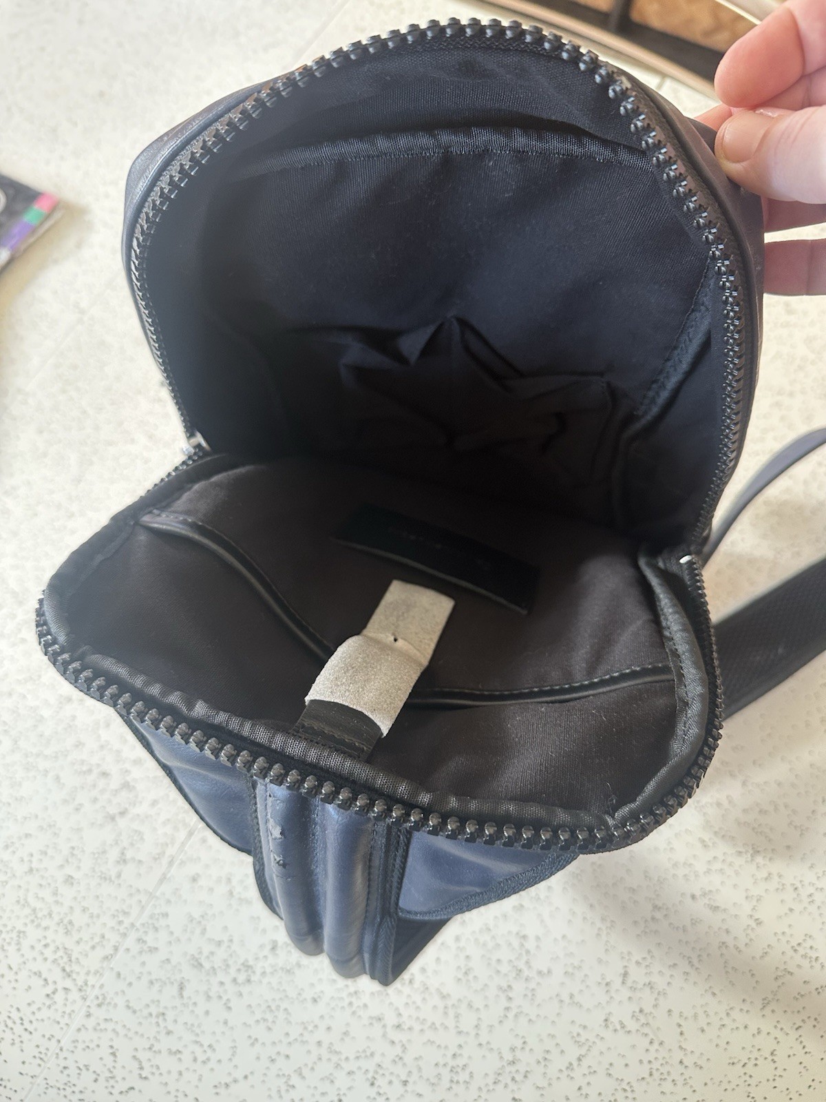 Calvin Klein Faux Leather Sling Bag Unisex Black Crossbody Original Tags NWT