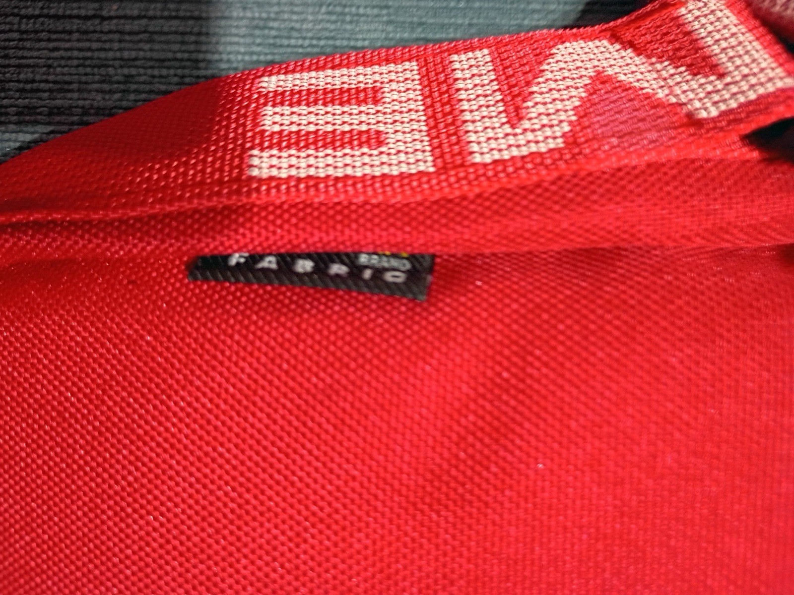 Supreme Small Red Crossbody Shoulder Bag, Adjustable Strap, Zip Closure