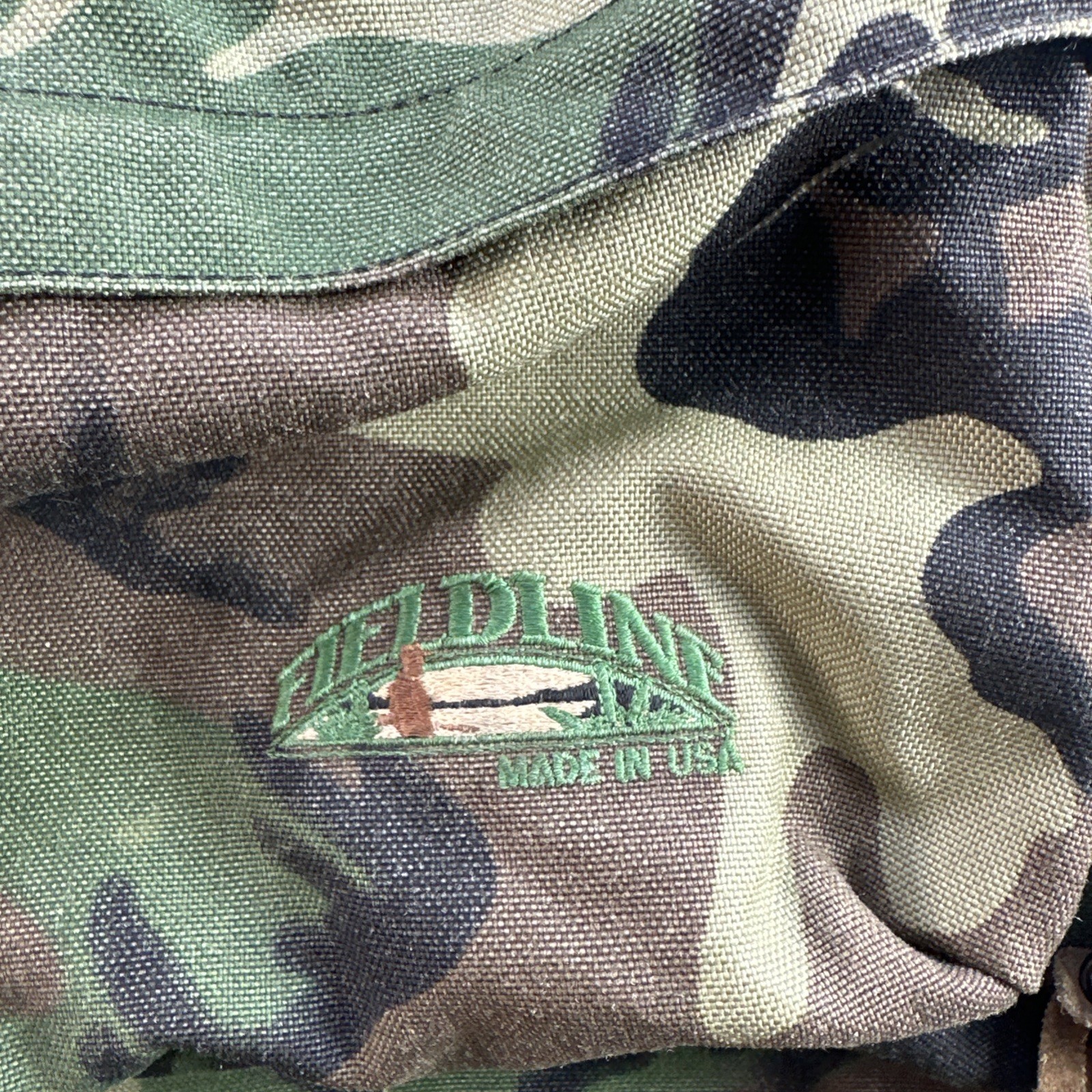Fieldline Backpack Mens Canvas Adjustable Strap Woodland Camouflage Made in USA