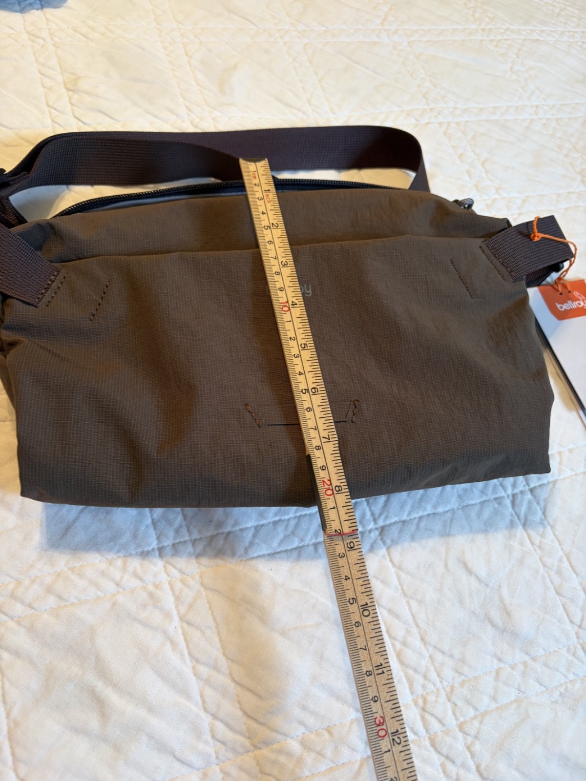 Bellroy Lite Sling 7L River Rock Brown Lightweight Crossbody Bag NWT