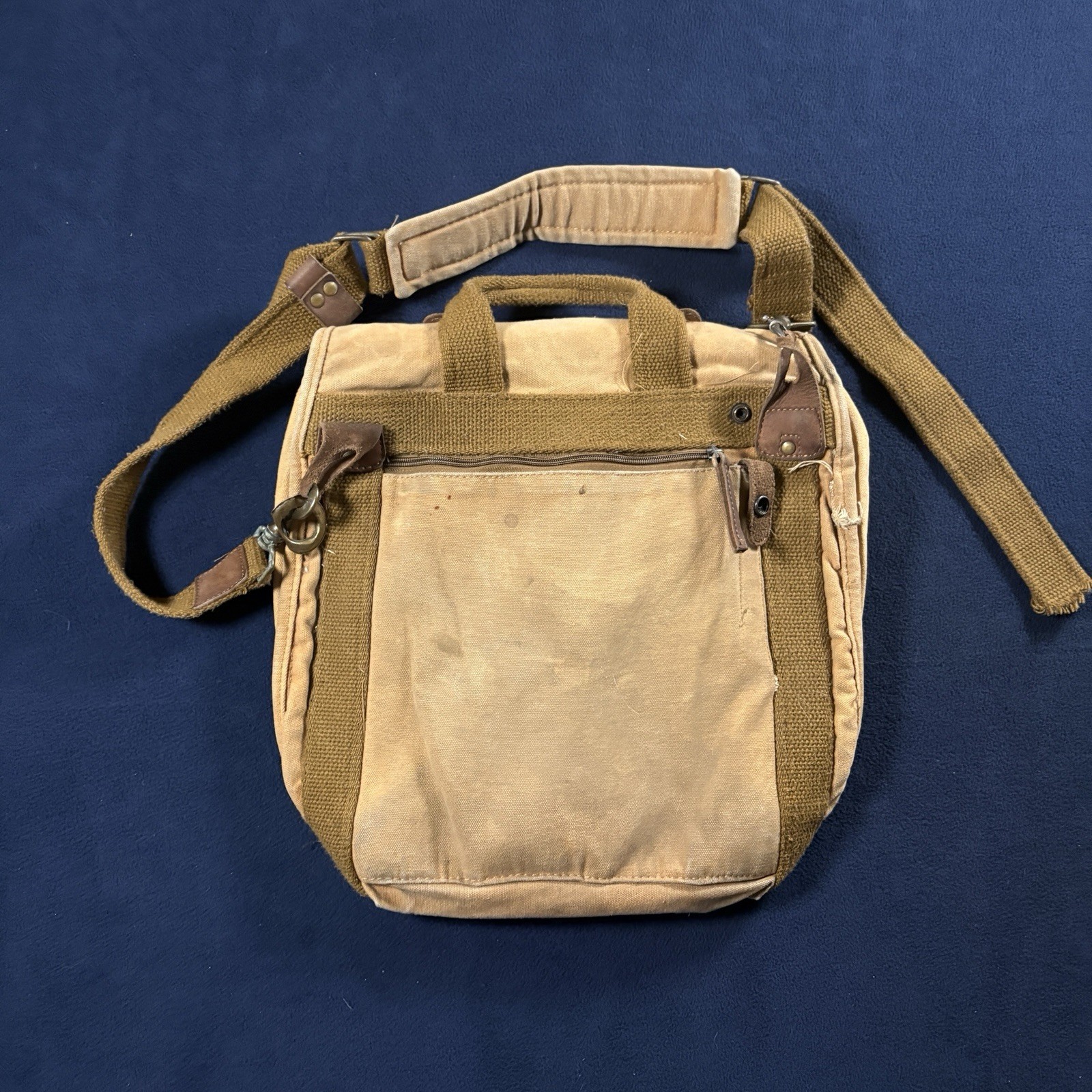 Kakadu Traders Australia Canvas Messenger Bag Leather Trim Outback Satchel Field