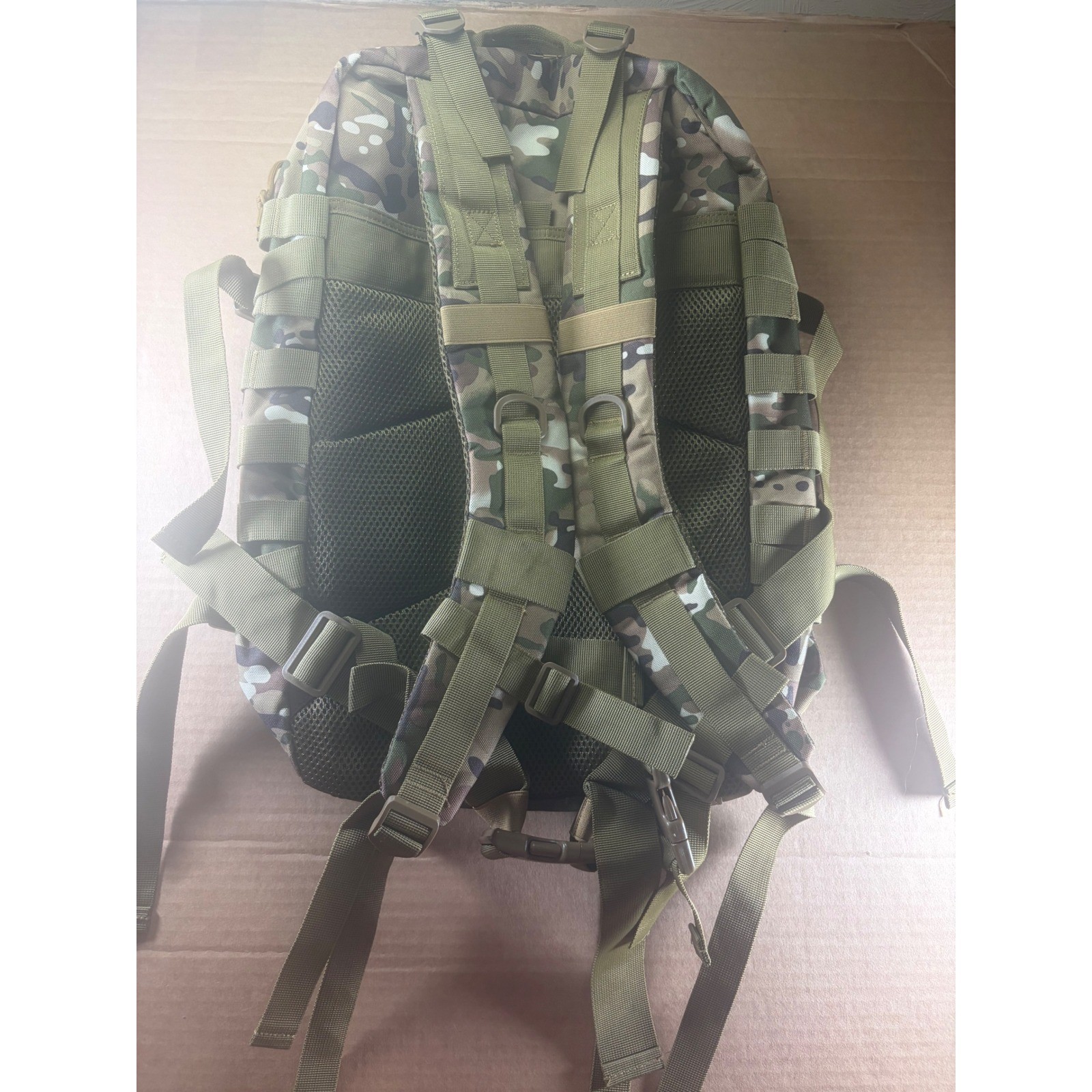 Tactical Backpack Multicam Camo MOLLE Assault Pack Hiking Camping Ruck USA Flag