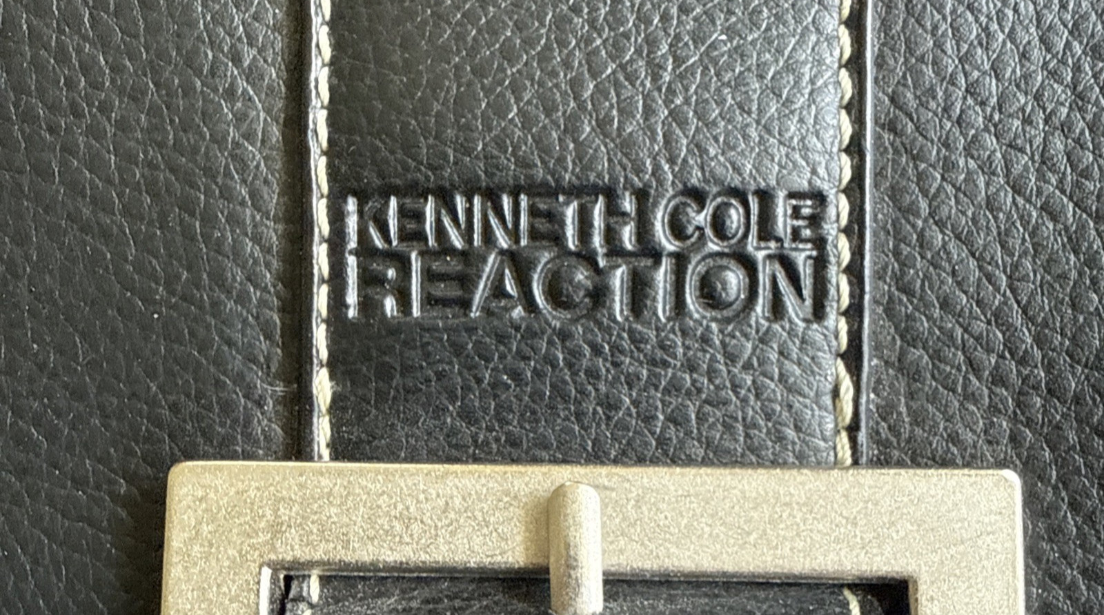 Kenneth Cole Reaction Black Messenger Bag Laptop Work Briefcase Tech Satchel EXC