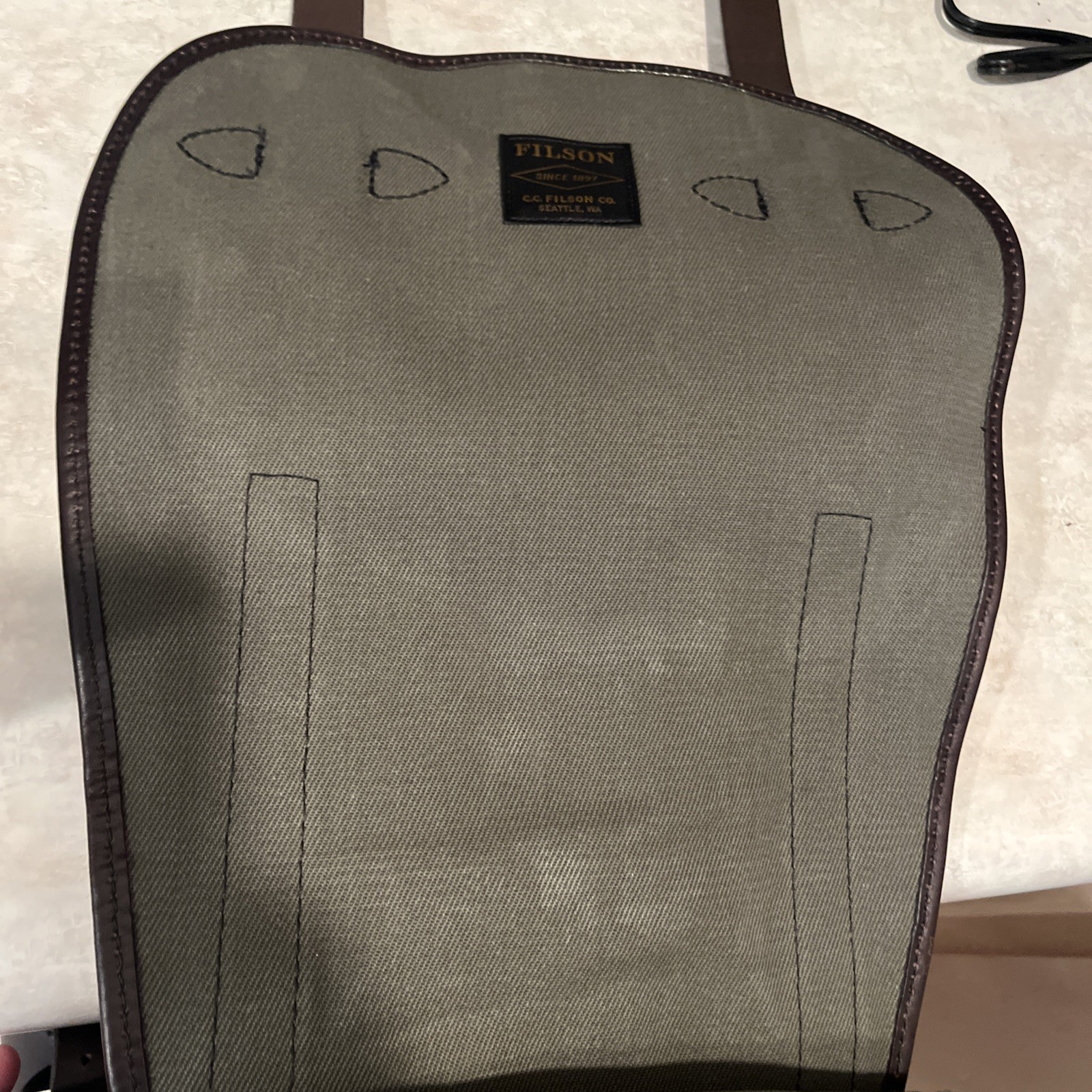 🔥 Filson USA NEW NWT Rugged Twill Large Rucksack 33L Otter Green Bridle Leather