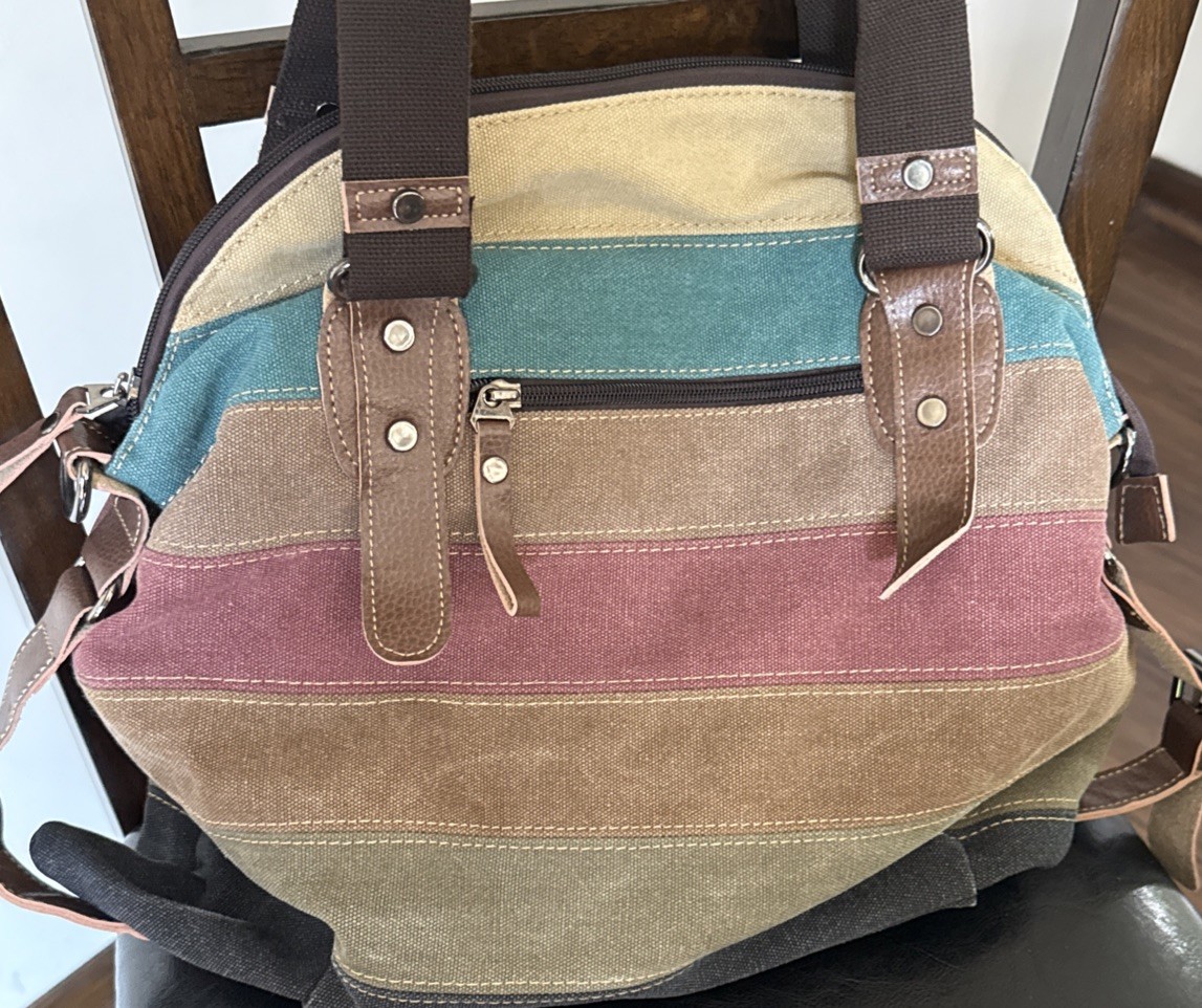 Canvas Natural Material Retro Messenger Tablet Travel Bag Manjianghong Unisex