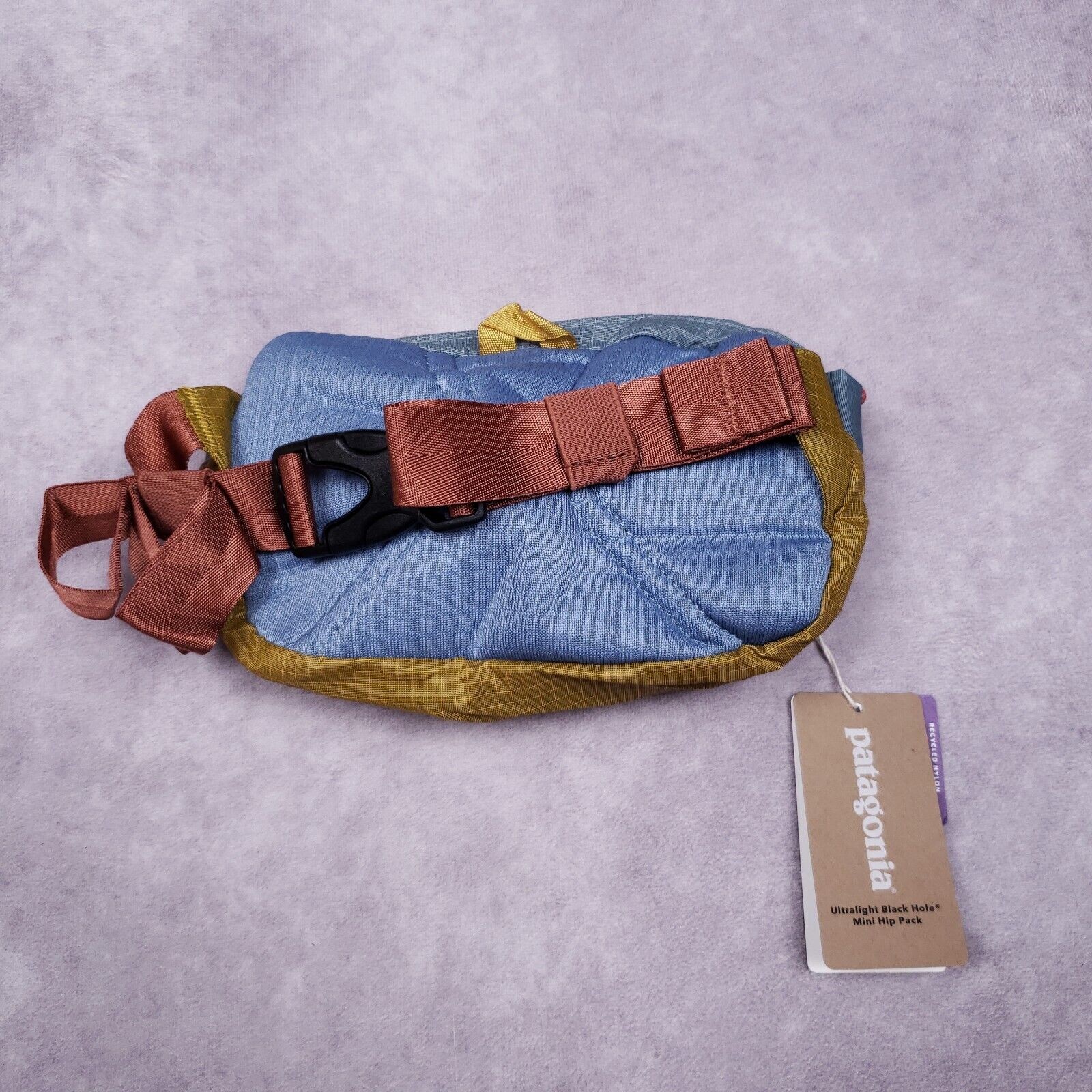 Patagonia Ultralight Black Hole Mini Hip Pack Belt Bag Patchwork Cabin Gold 1L