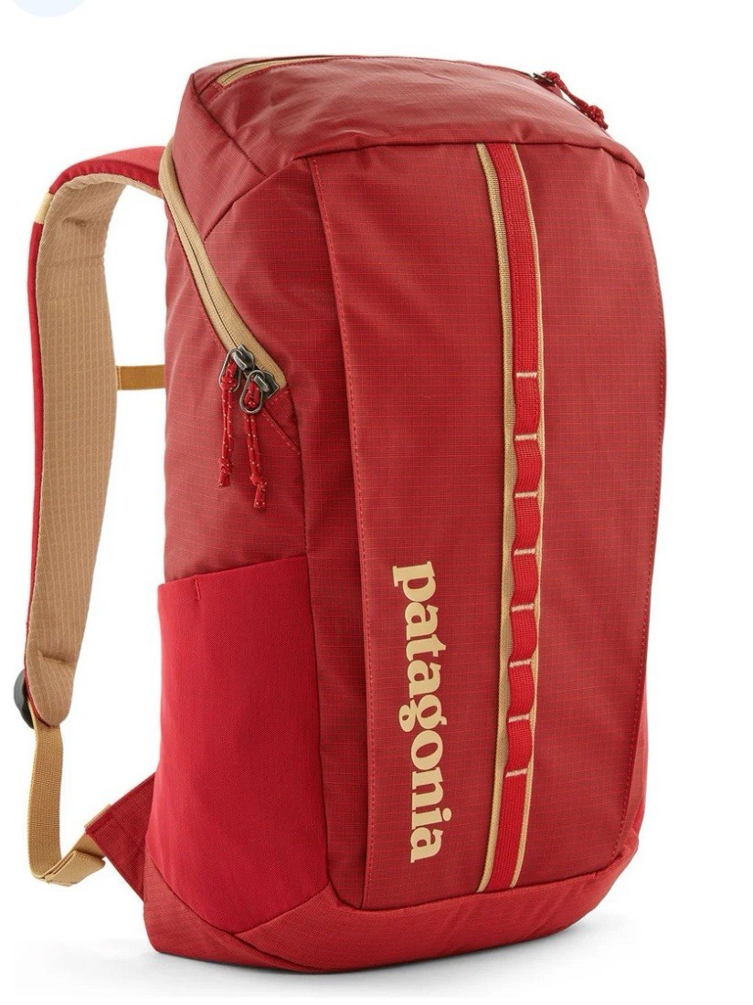 Patagonia Black Hole Touring Red Backpack 25L Tan Accents Unisex