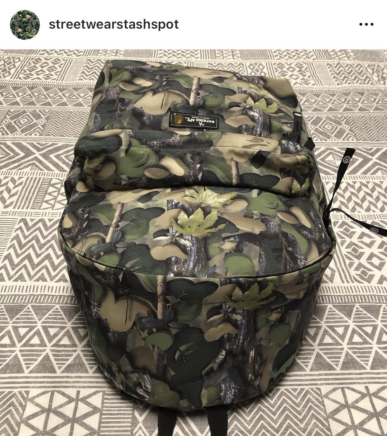 A Bathing Ape Bape Village Camo Backpack Size Free