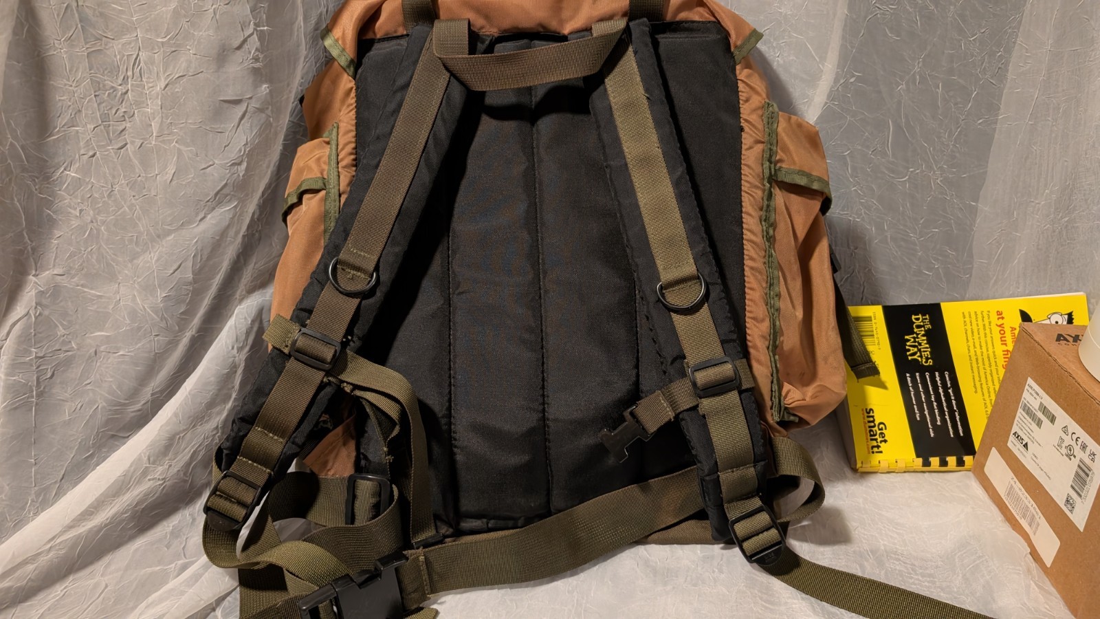 LL Bean Khaki/Olive Green Continental Rucksack Backpack Military Bag Vtg 90s