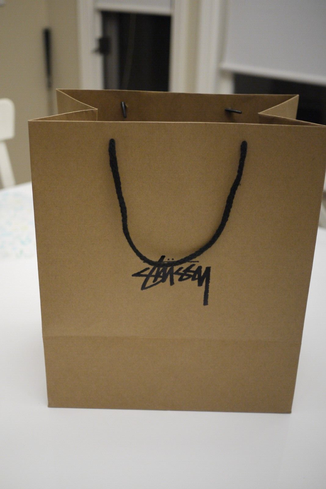 Stussy canvas backpack washed black bag Bonus Stussy Stickers and paper bag
