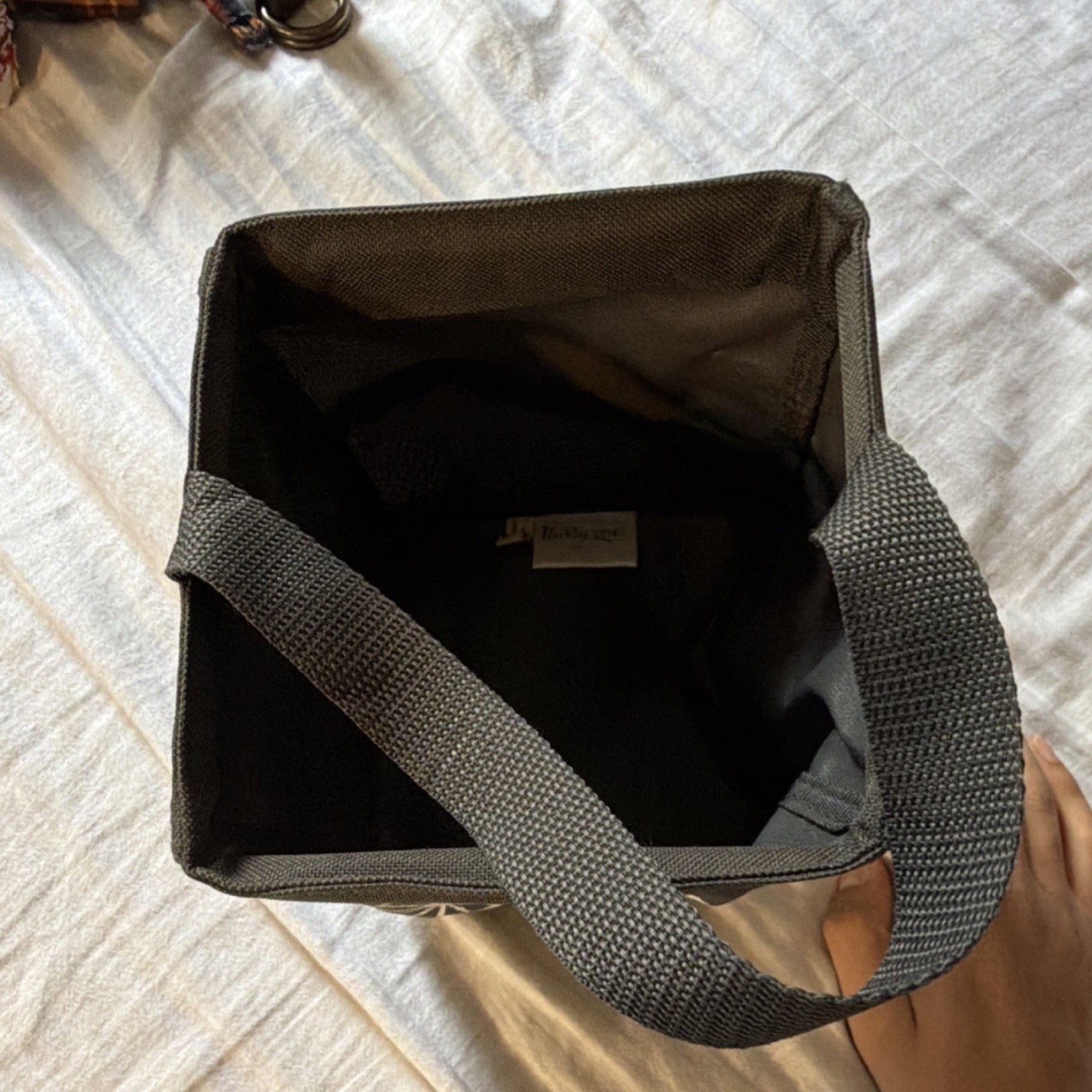 Thirty One Black Small Storage Bag Bicycle Graphic Strap