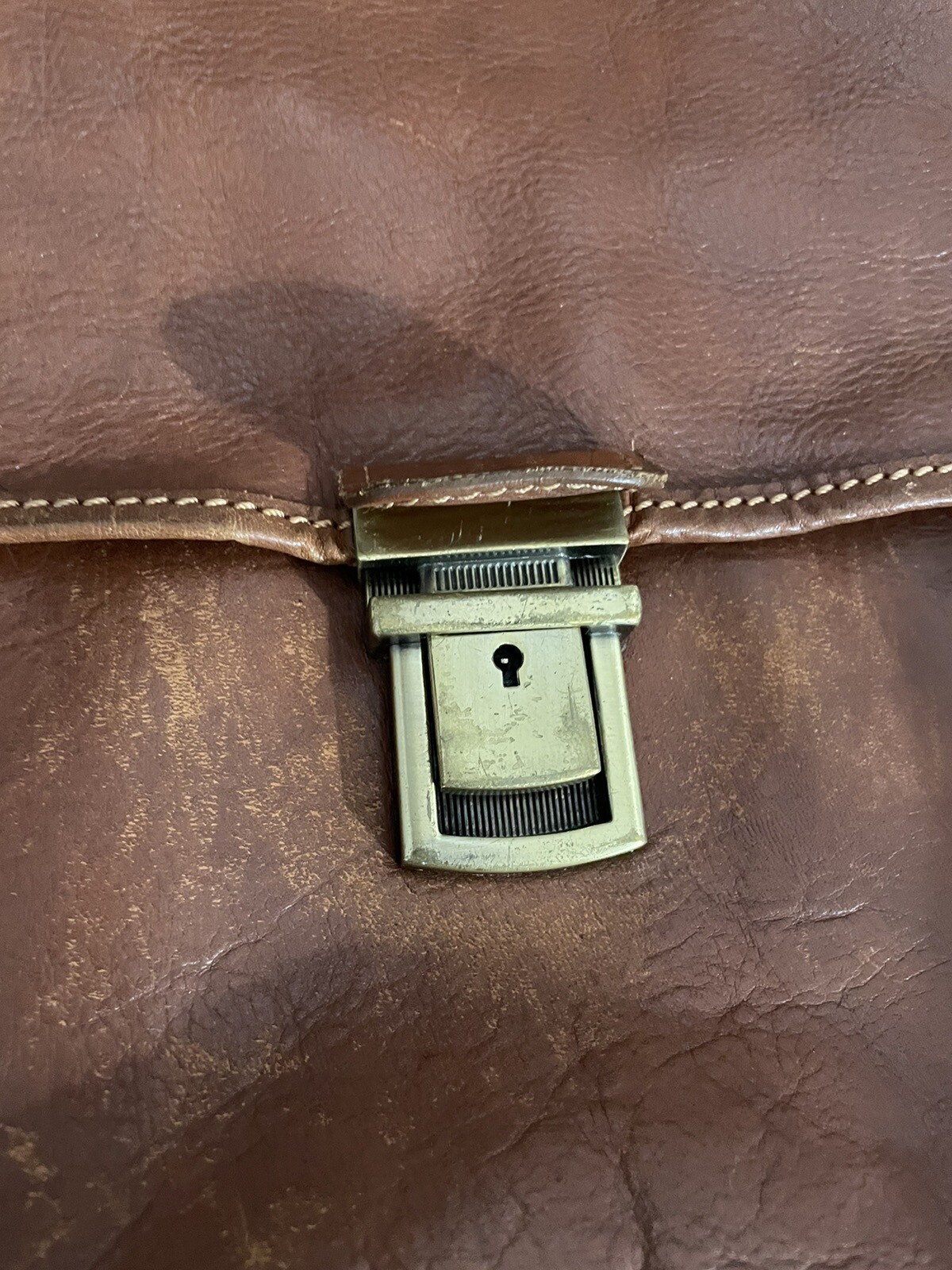 Vintage Floto Italian Leather Briefcase Messenger Laptop Bag – Read For Flaw
