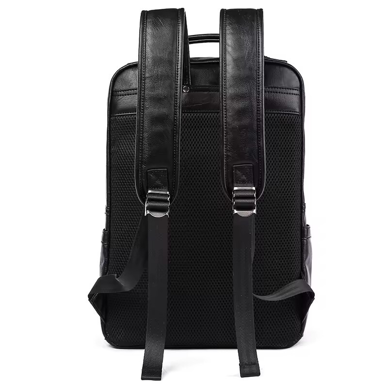 Waterproof Unisex Bag PU Leather Travel Backpack SchoolBag outdoor Men Mochila