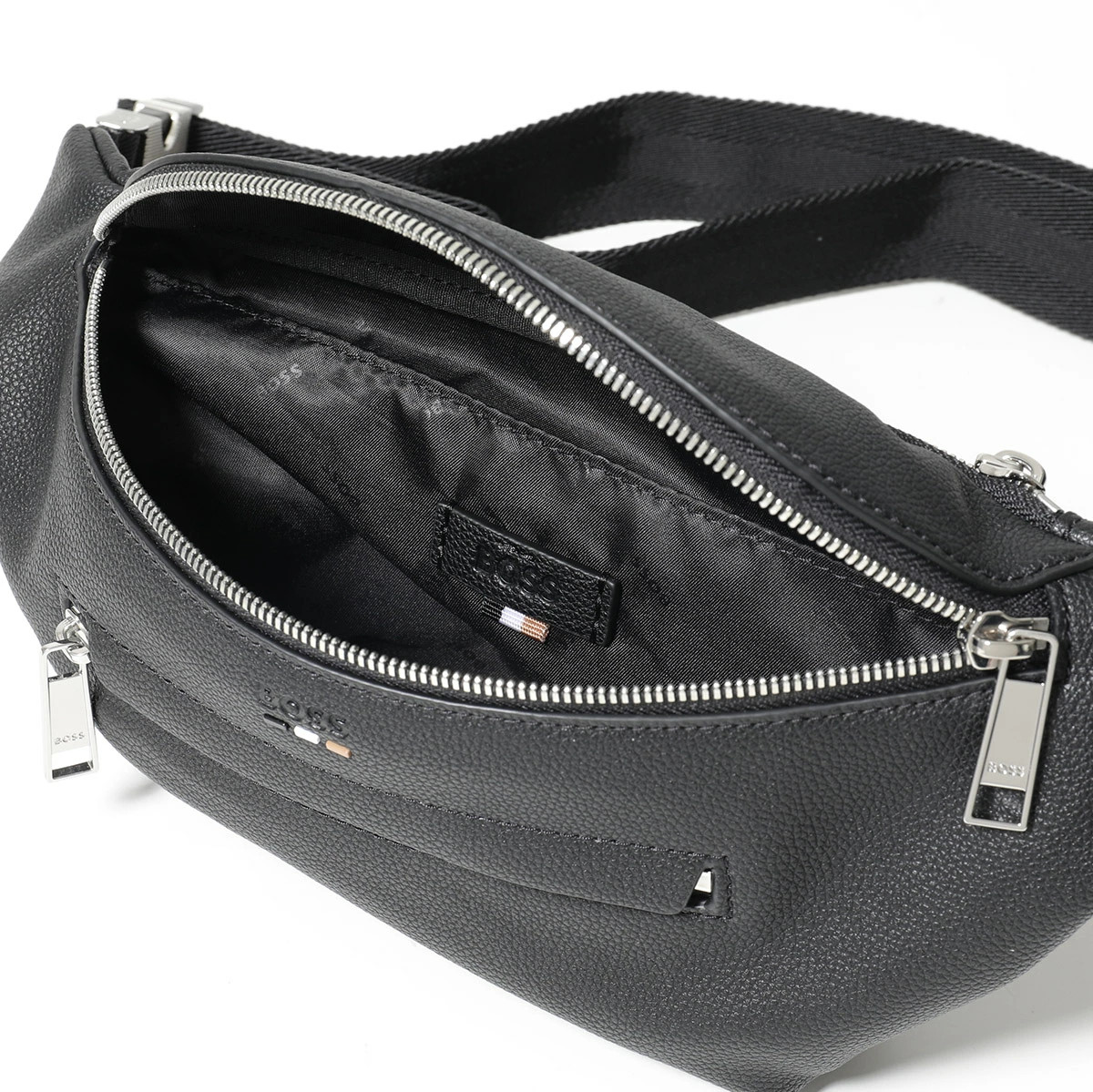 HUGO BOSS RAY_BELTBAG Men’s Faux Leather Belt Bag with Logo.