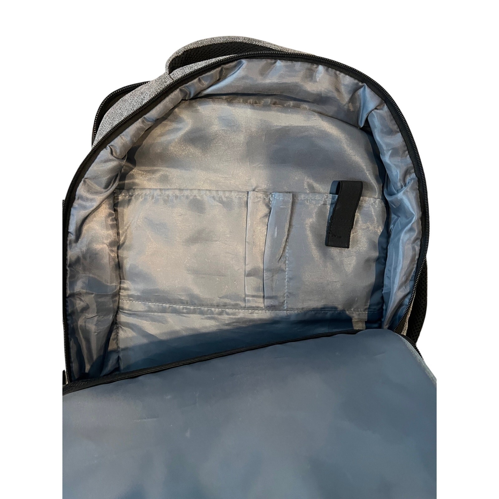 Clamshell Gray Black Padded Backpack 20″ Tall