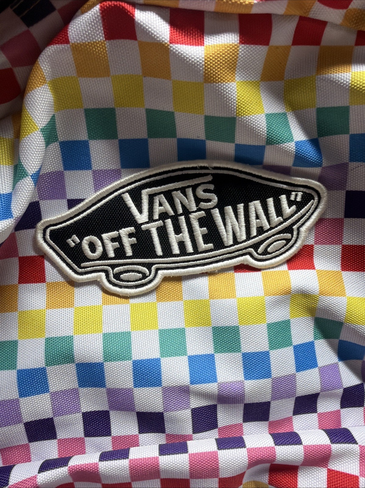 VANS Old Skool Rainbow Checkerboard Backpack Casual School Outdoors