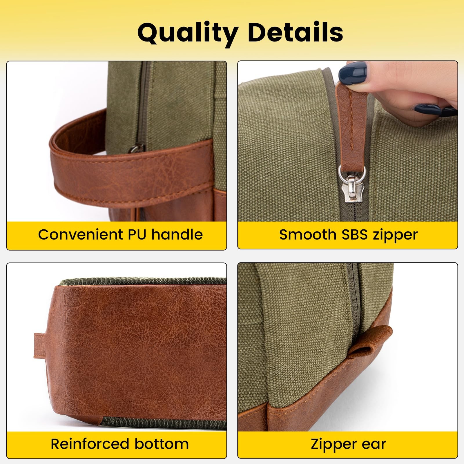 Vorspack Travel Toiletry Bag – Hanging for Men Medium, Green