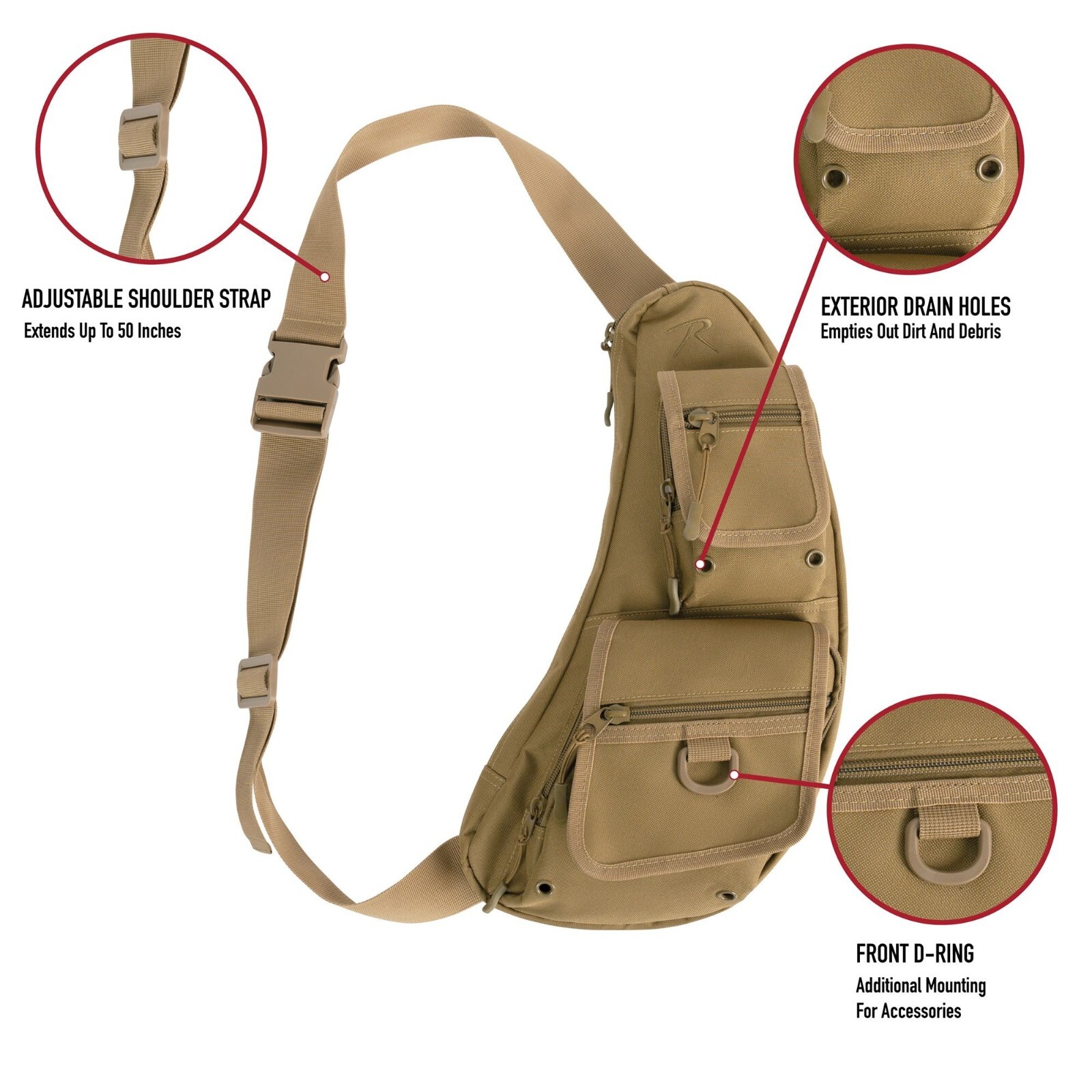 Tactical Sling Crossbody Bag EDC Daypack Military Travel Hiking Gear Pack