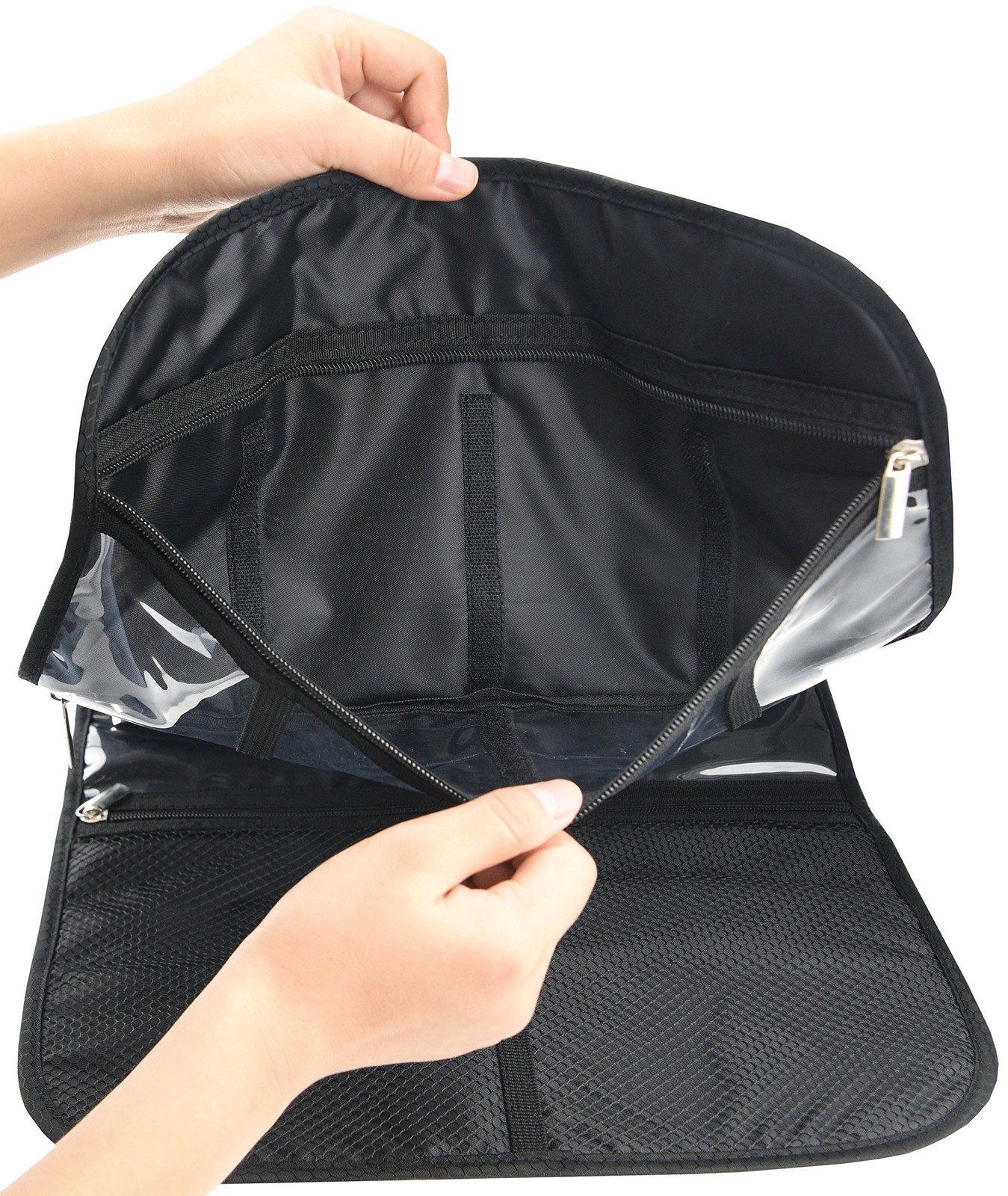 Freegrace Premium Hanging Toiletry Bag for Travel – Cosmetic, Large, Black