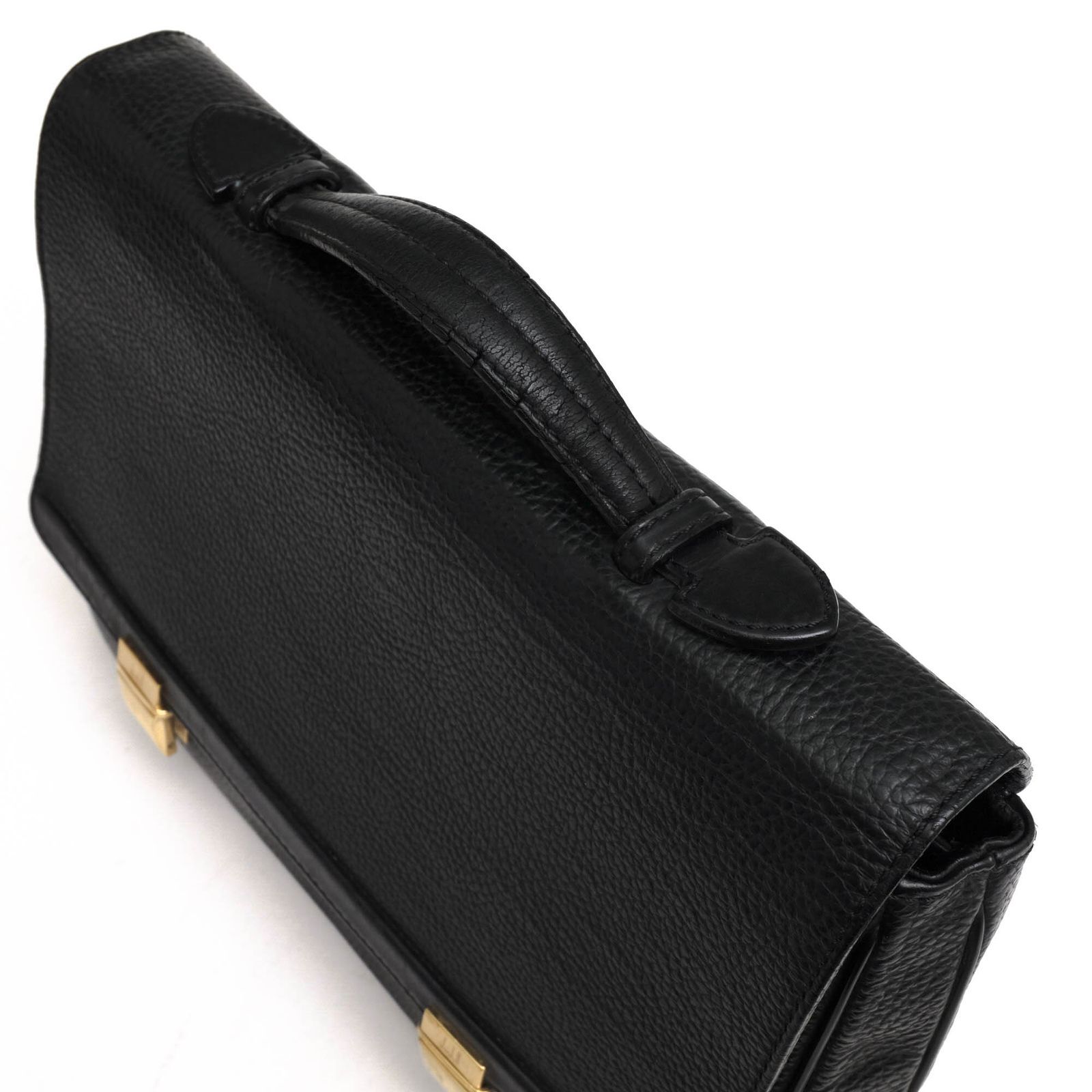 Dunhill Business Bag A4 storage briefcase for men black leather 24×34×8cm rare