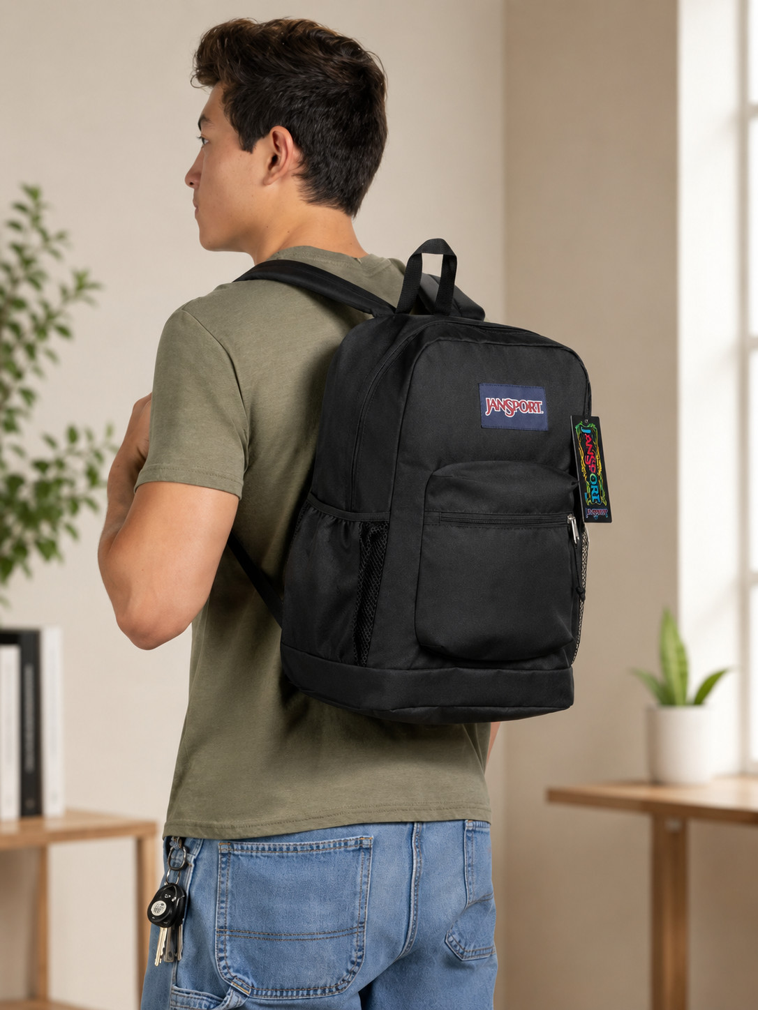 JanSport Cross Town Plus Backpack – School, Travel, Work, Padded Laptop Sleeve