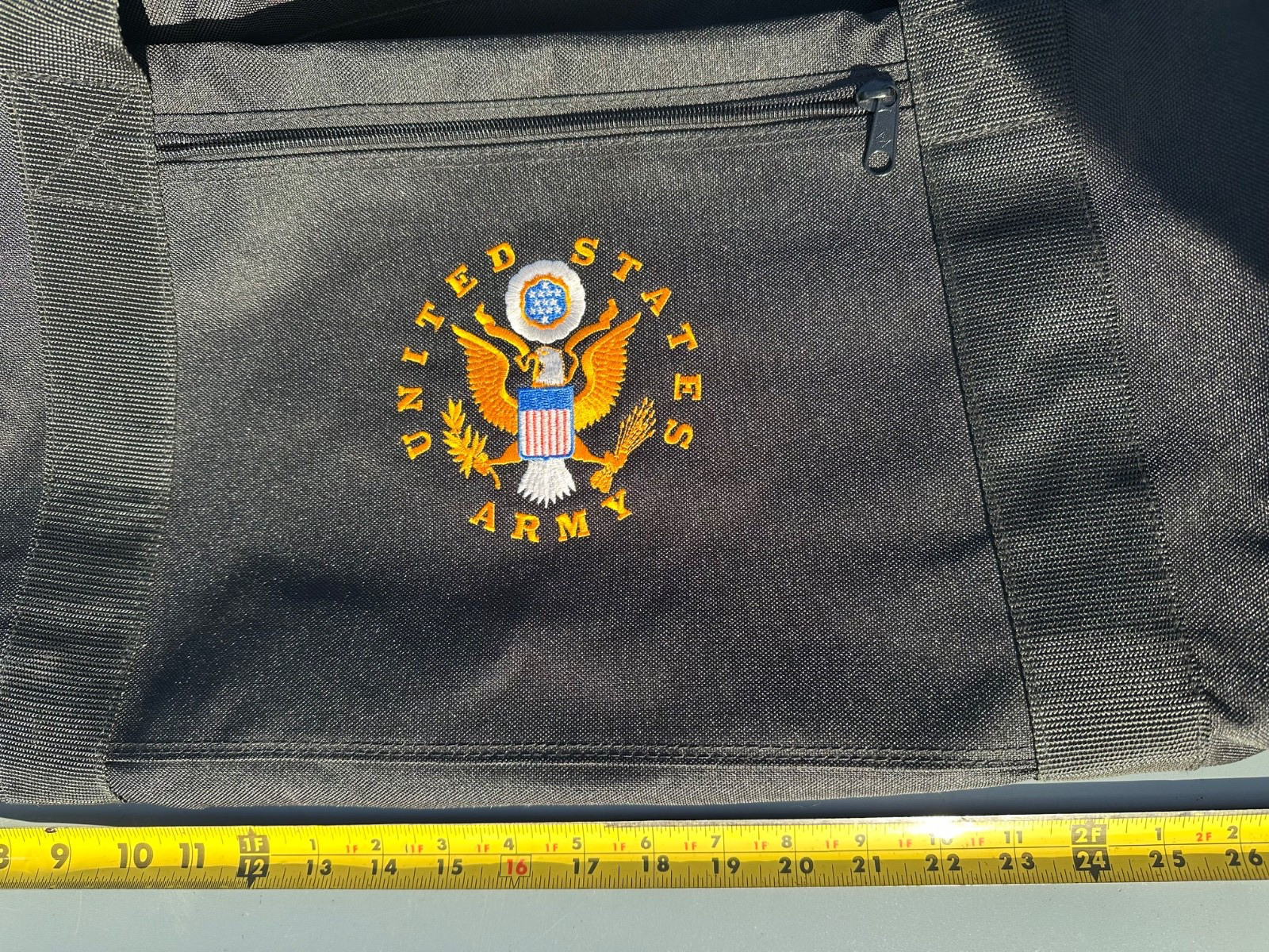 UNITED STATES ARMY | Large Duffel Bag | Embroidered Logo | Black