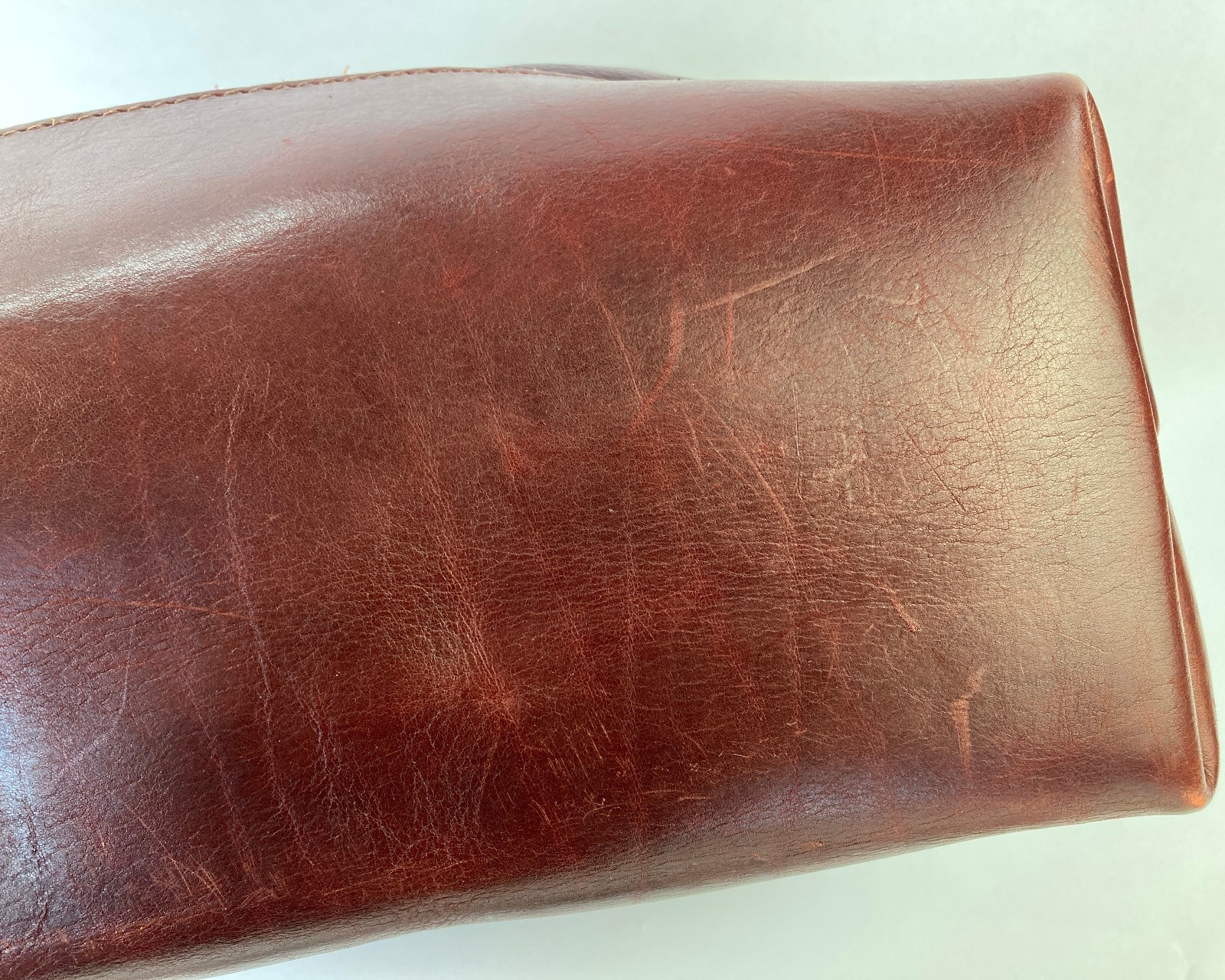Billykirk No 165 Medium burgundy leather carryall weekender overnight duffle bag