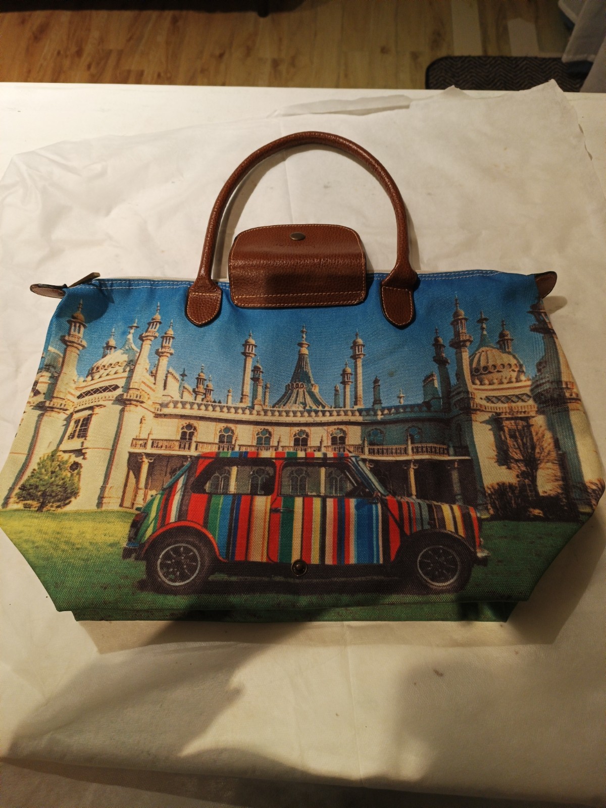 Paul Smith Mini Cooper Brighton Tote Bag Canvas Leather Shoulder Handbag Rare