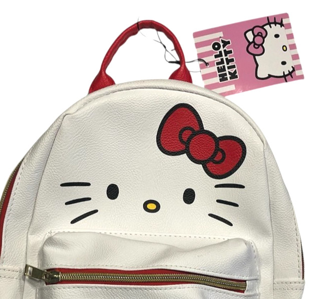 2023 HELLO KITTY x SANRIO White/Red MINI BACKPACK Kid youth School Book Hike Bag