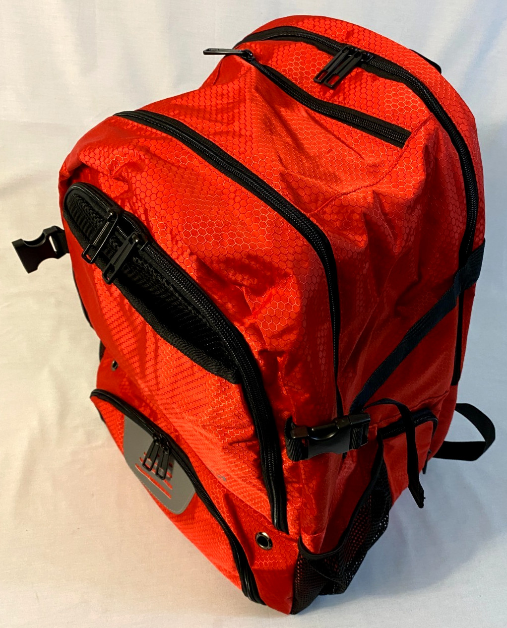Zoea Red Sports Gear Backpack Large Multi-Pocket Travel School Gym Bag New