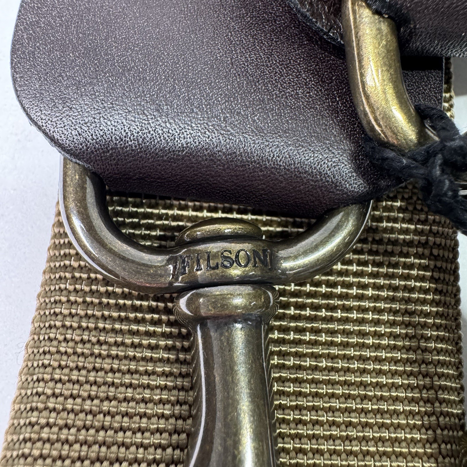 Filson Dry Bag Webbing Strap Dark Tan Made In USA