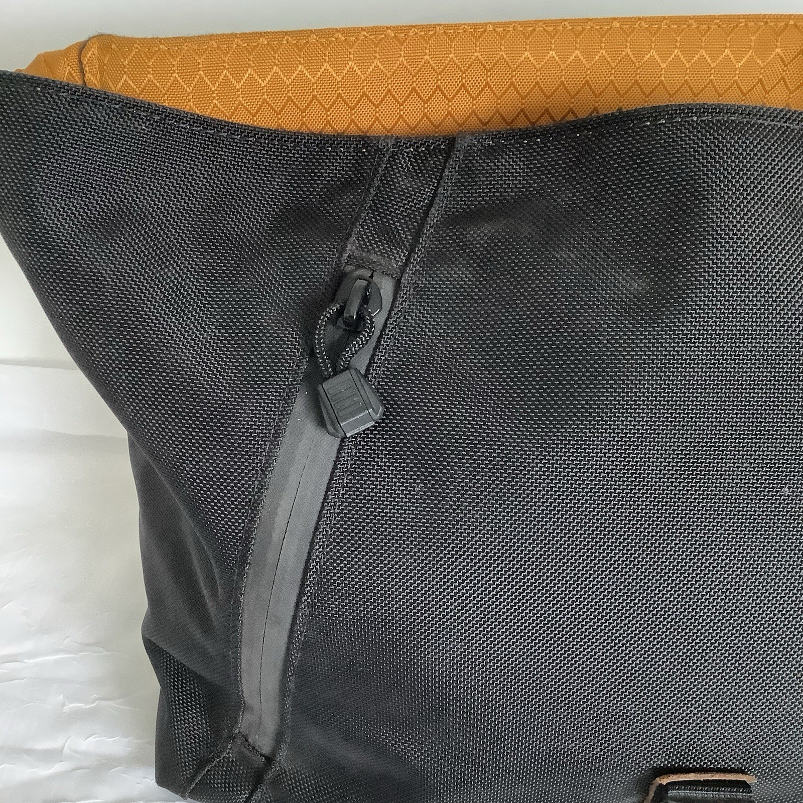 Waterfield Bolt Briefcase Black Premium Messenger Bag, Leather and Nylon